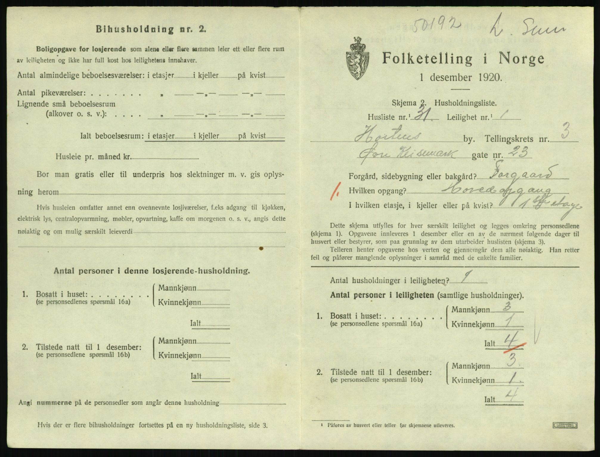 SAKO, Folketelling 1920 for 0703 Horten kjøpstad, 1920, s. 4229
