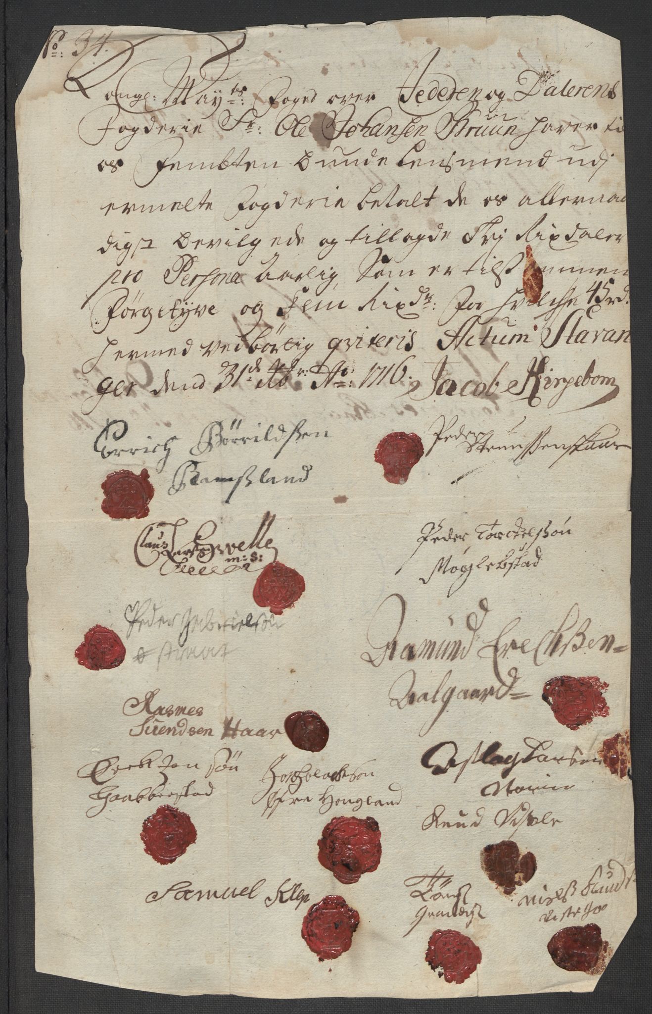 Rentekammeret inntil 1814, Reviderte regnskaper, Fogderegnskap, RA/EA-4092/R46/L2740: Fogderegnskap Jæren og Dalane, 1715-1716, s. 432