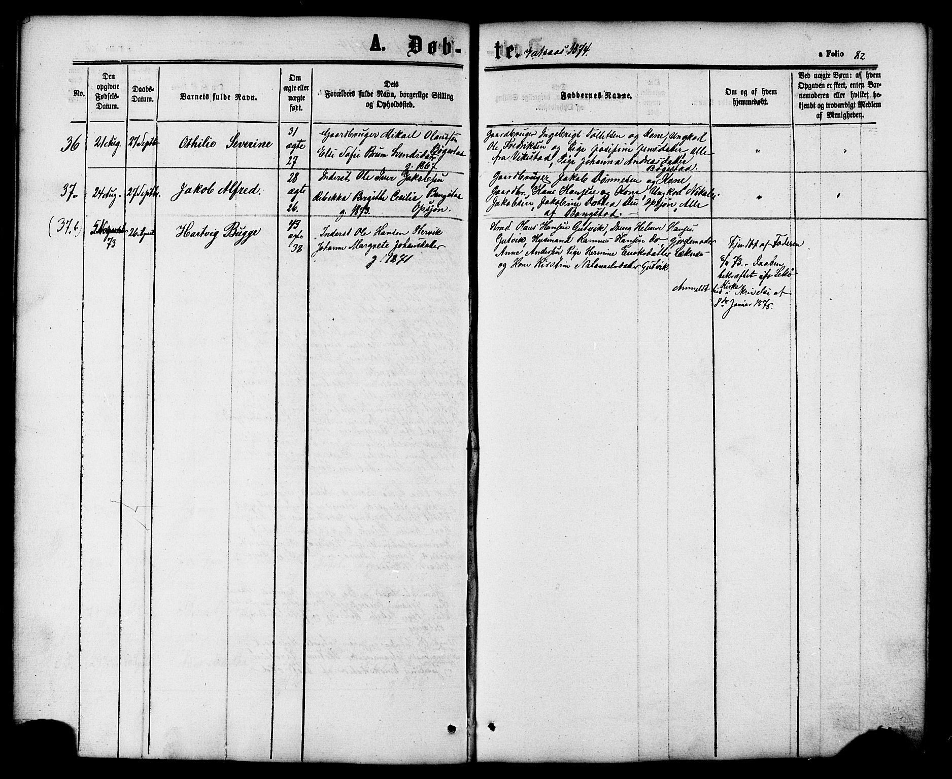 Ministerialprotokoller, klokkerbøker og fødselsregistre - Nordland, AV/SAT-A-1459/810/L0146: Ministerialbok nr. 810A08 /1, 1862-1874, s. 82