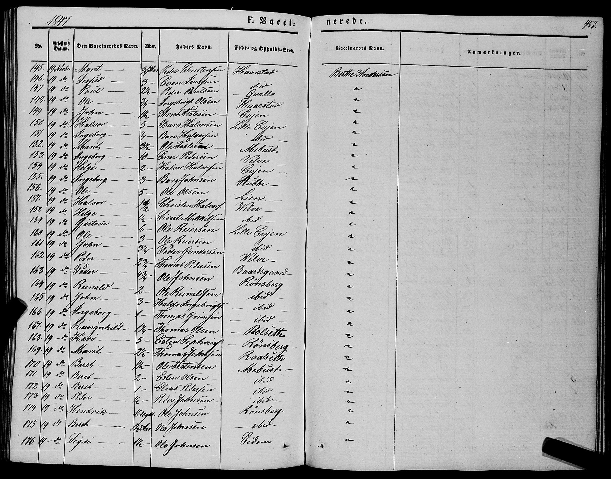 Ministerialprotokoller, klokkerbøker og fødselsregistre - Sør-Trøndelag, AV/SAT-A-1456/695/L1145: Ministerialbok nr. 695A06 /1, 1843-1859, s. 453