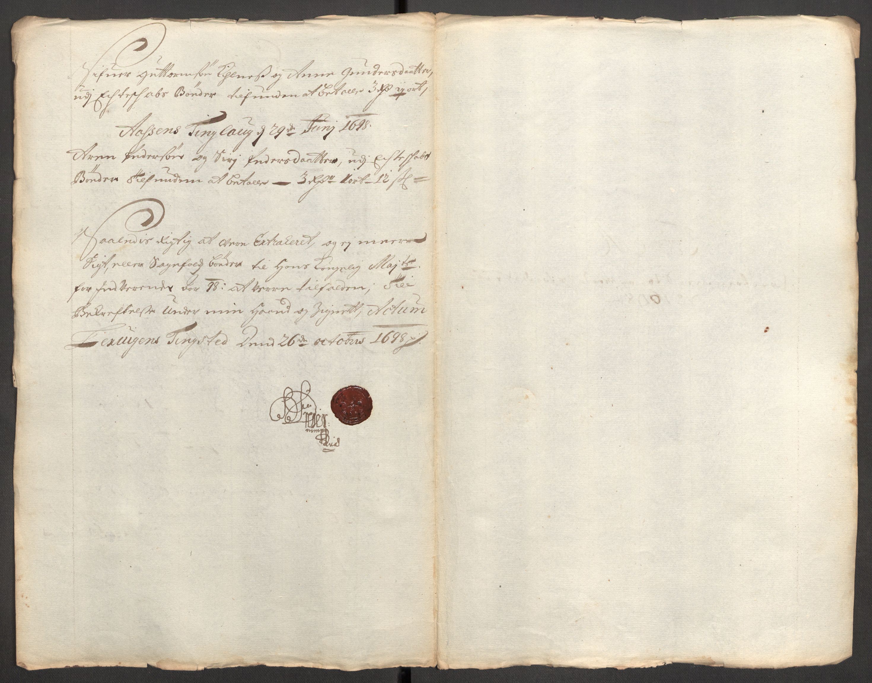 Rentekammeret inntil 1814, Reviderte regnskaper, Fogderegnskap, RA/EA-4092/R62/L4190: Fogderegnskap Stjørdal og Verdal, 1698, s. 198