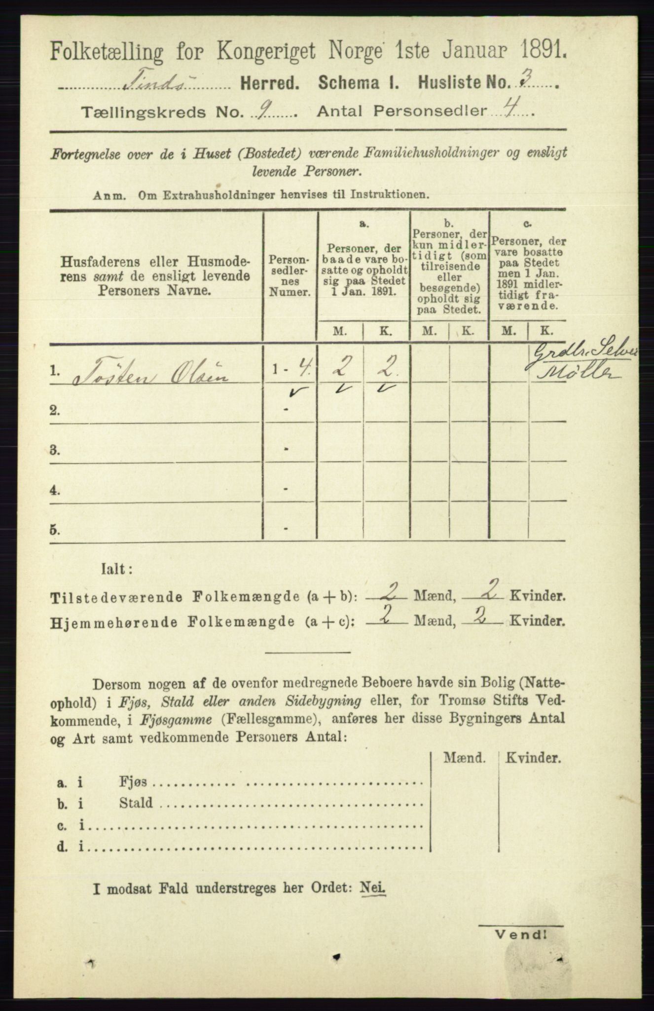 RA, Folketelling 1891 for 0826 Tinn herred, 1891, s. 1797