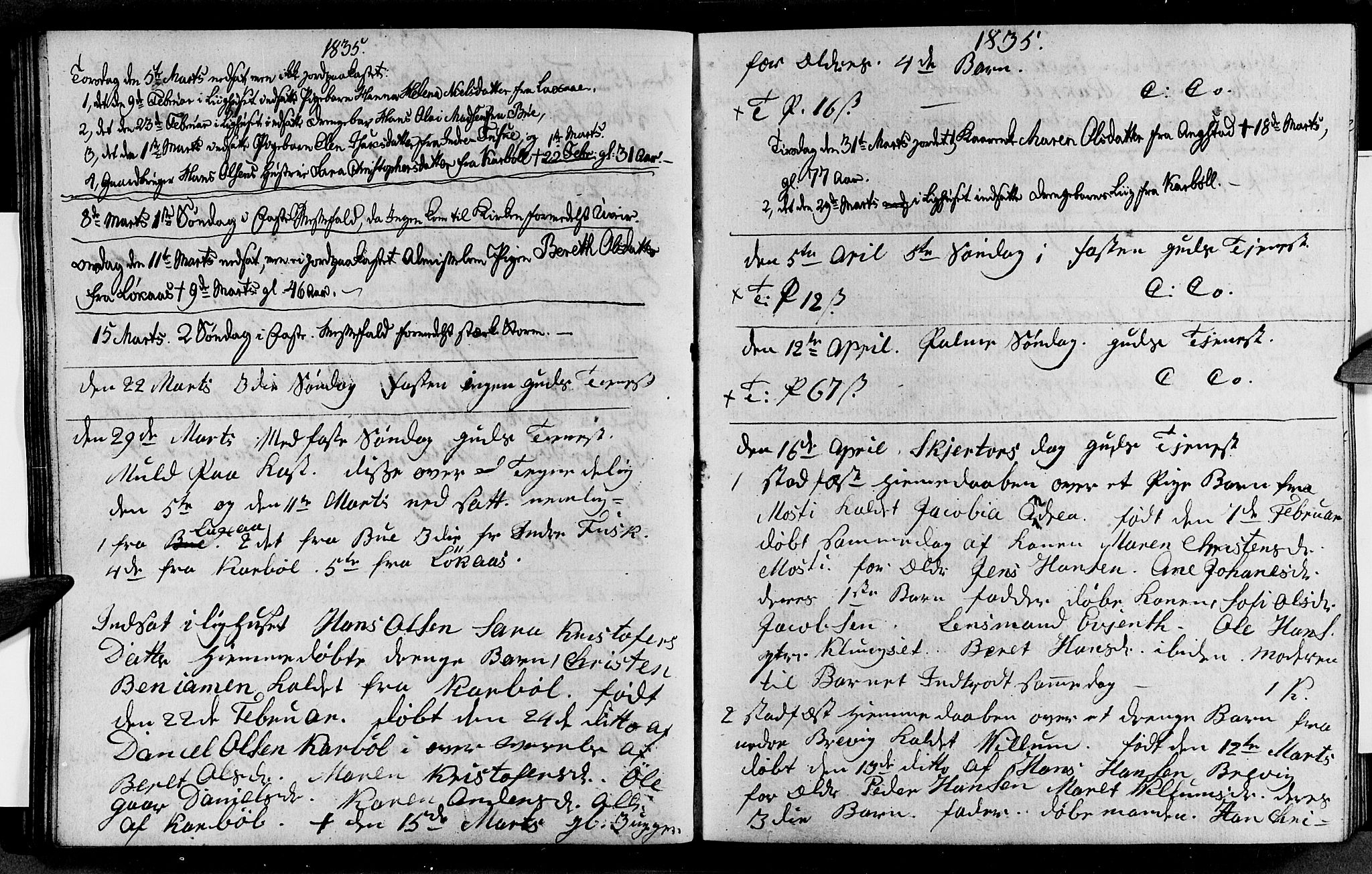 Ministerialprotokoller, klokkerbøker og fødselsregistre - Nordland, AV/SAT-A-1459/852/L0750: Klokkerbok nr. 852C01, 1833-1837