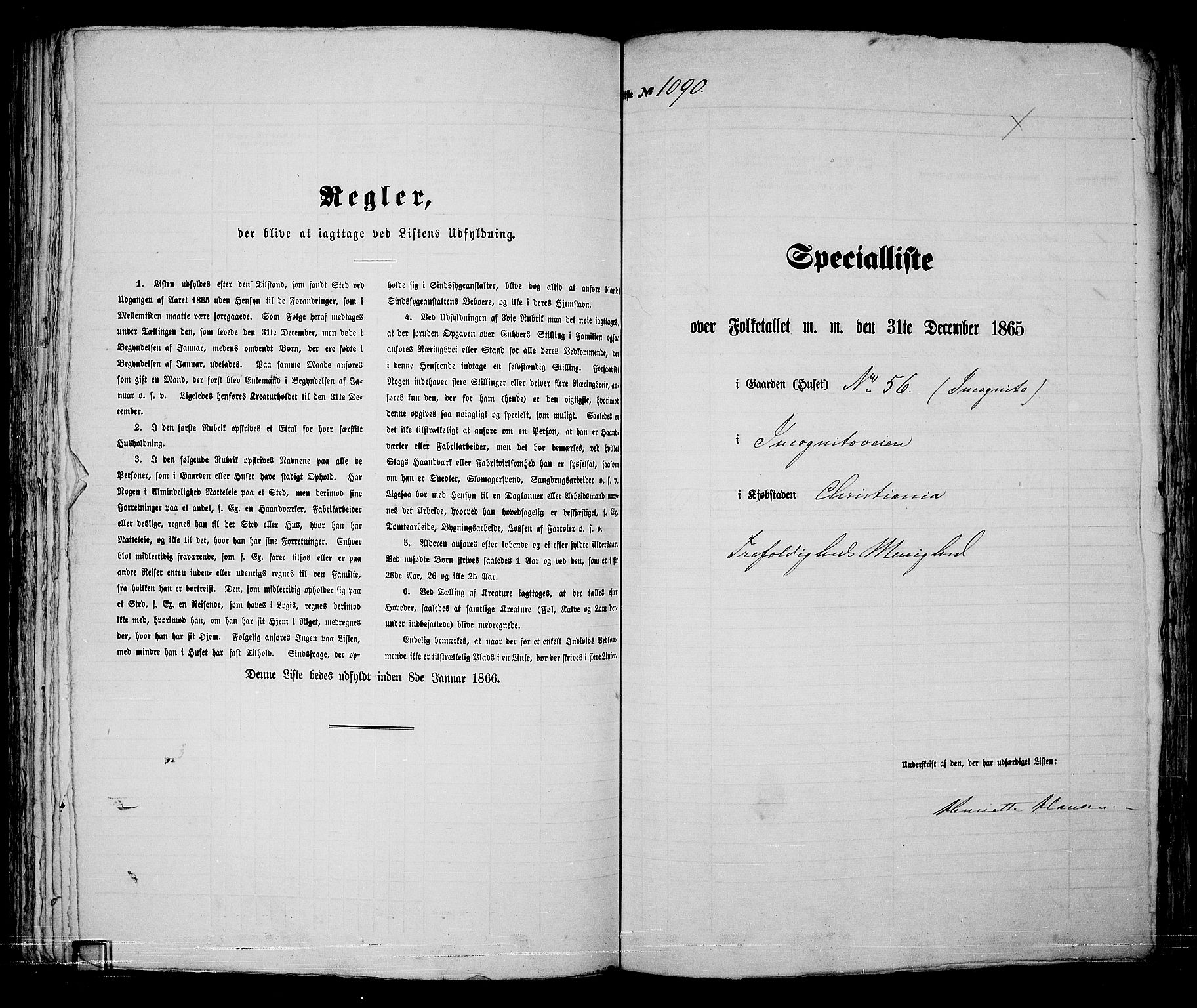 RA, Folketelling 1865 for 0301 Kristiania kjøpstad, 1865, s. 2464