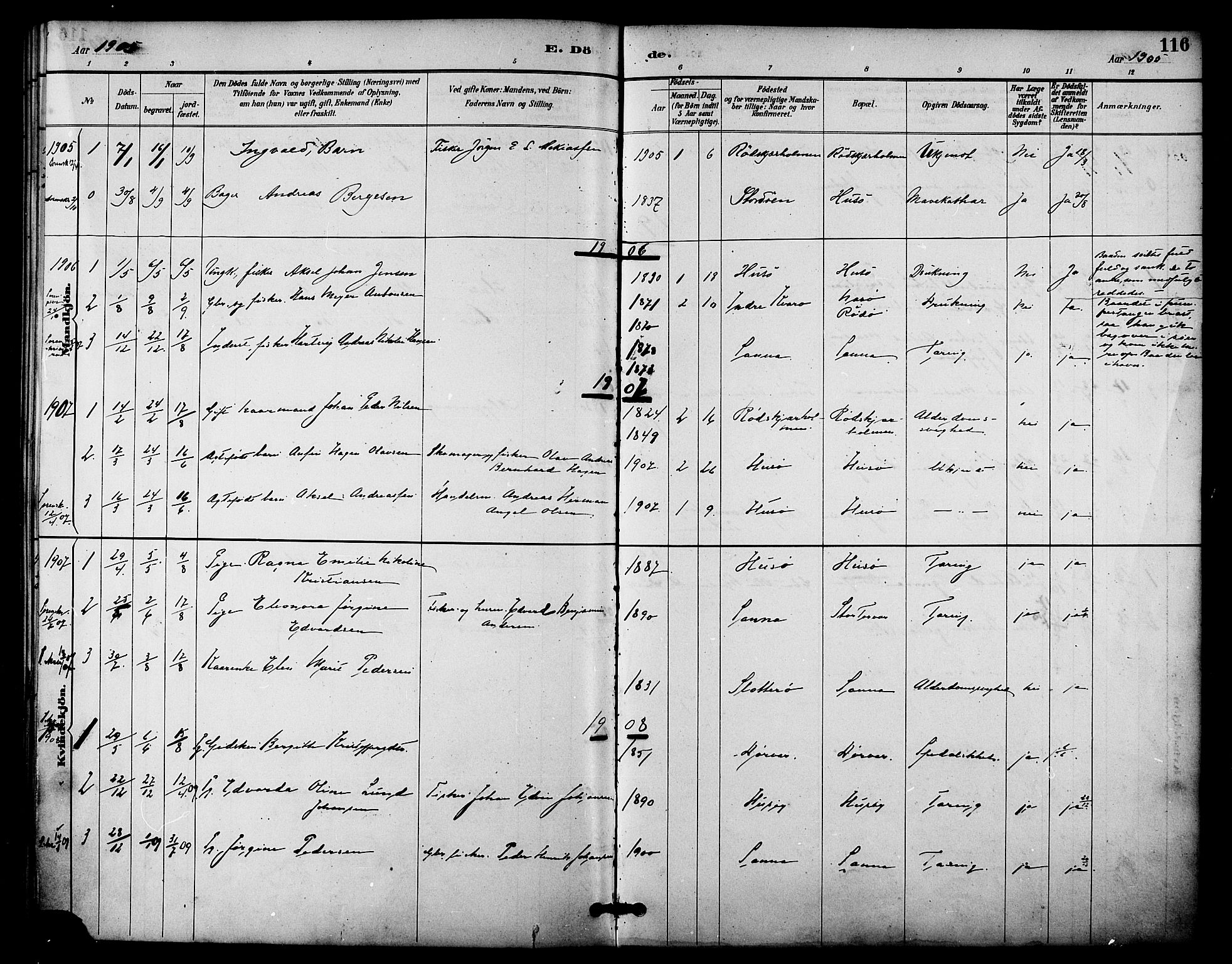 Ministerialprotokoller, klokkerbøker og fødselsregistre - Nordland, SAT/A-1459/840/L0580: Ministerialbok nr. 840A02, 1887-1909, s. 116