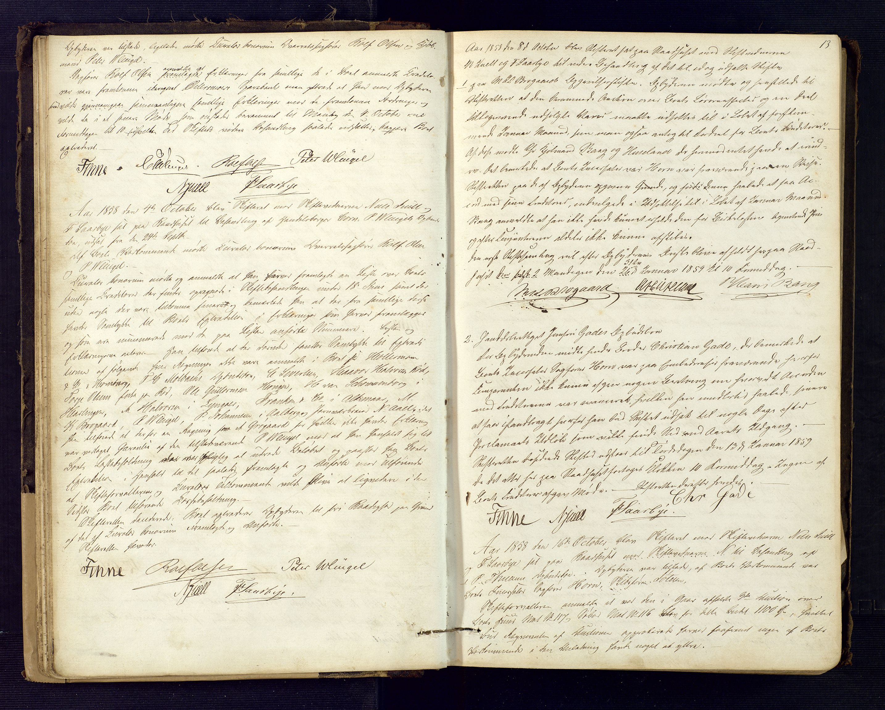 Risør byfogd, AV/SAK-1222-0005/H/Hc/L0002: Skifteprotokoll nr. 2, 1858-1871, s. 13