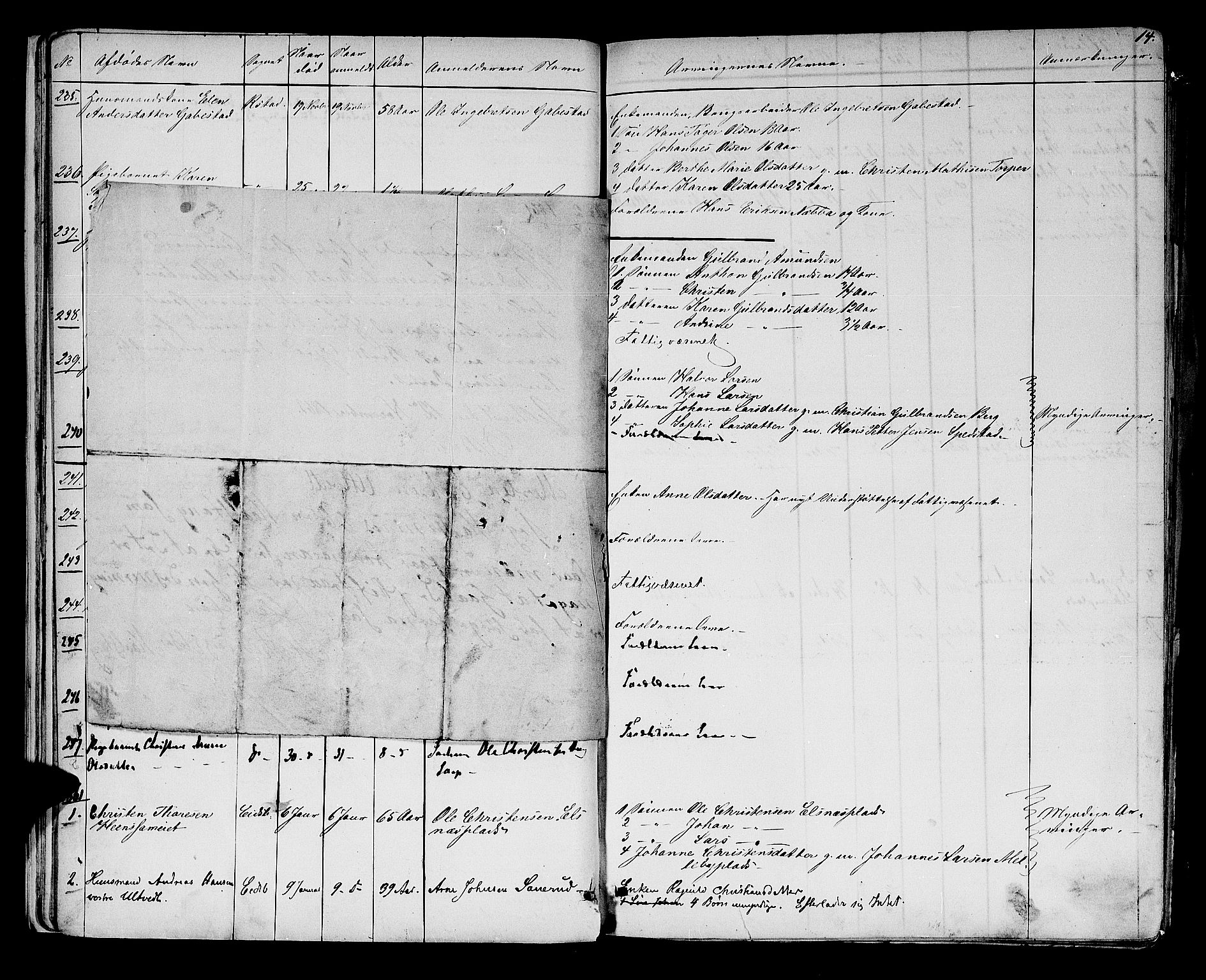 Rakkestad sorenskriveri, SAO/A-10686/H/Ha/Haa/L0003: Dødsanmeldelsesprotokoller, 1860-1868, s. 14