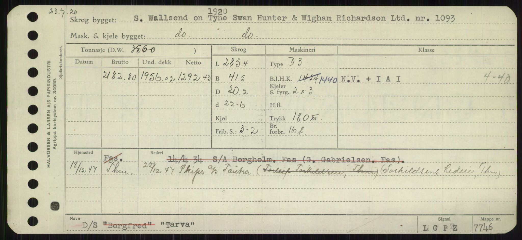 Sjøfartsdirektoratet med forløpere, Skipsmålingen, RA/S-1627/H/Hb/L0005: Fartøy, T-Å, s. 55