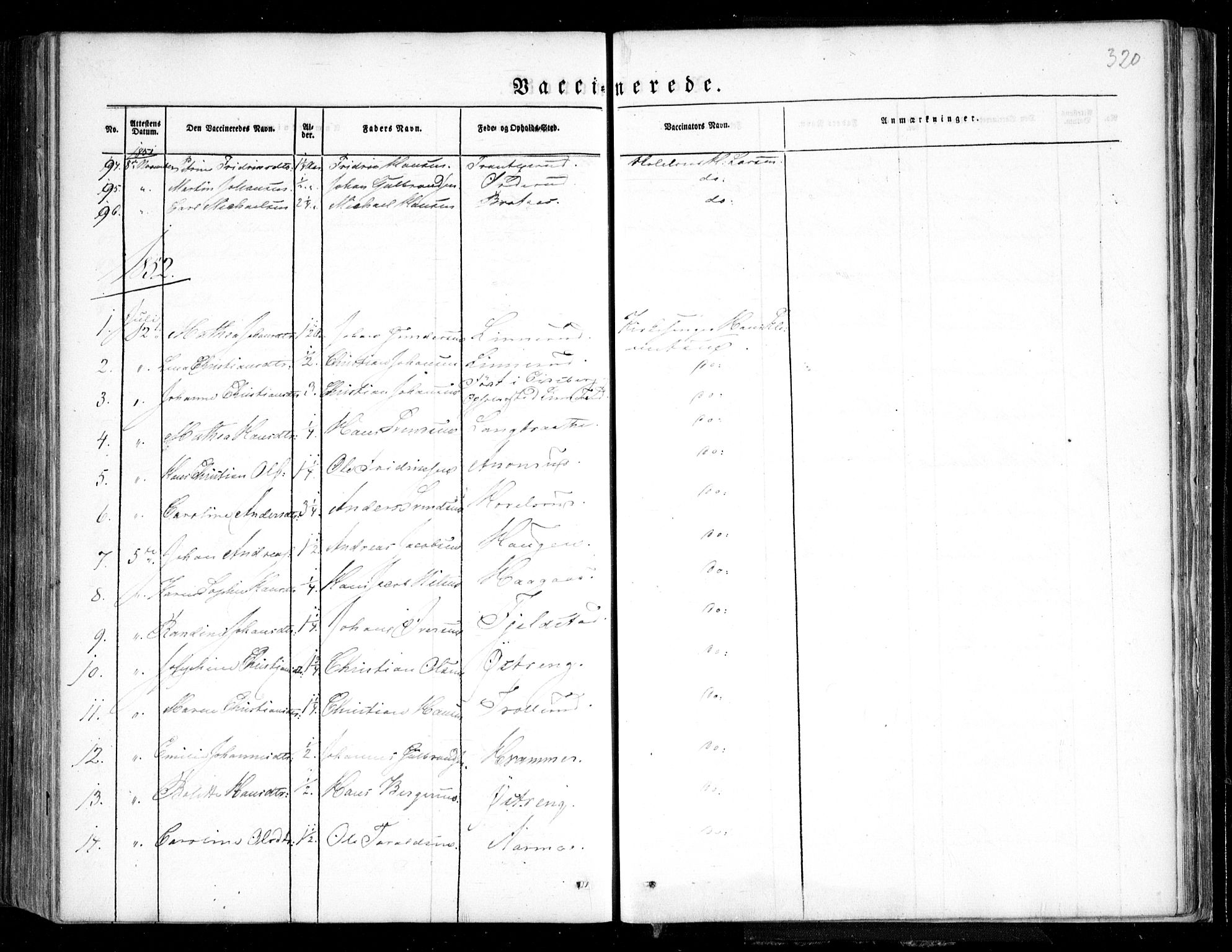 Trøgstad prestekontor Kirkebøker, SAO/A-10925/F/Fa/L0007: Ministerialbok nr. I 7, 1845-1854, s. 320