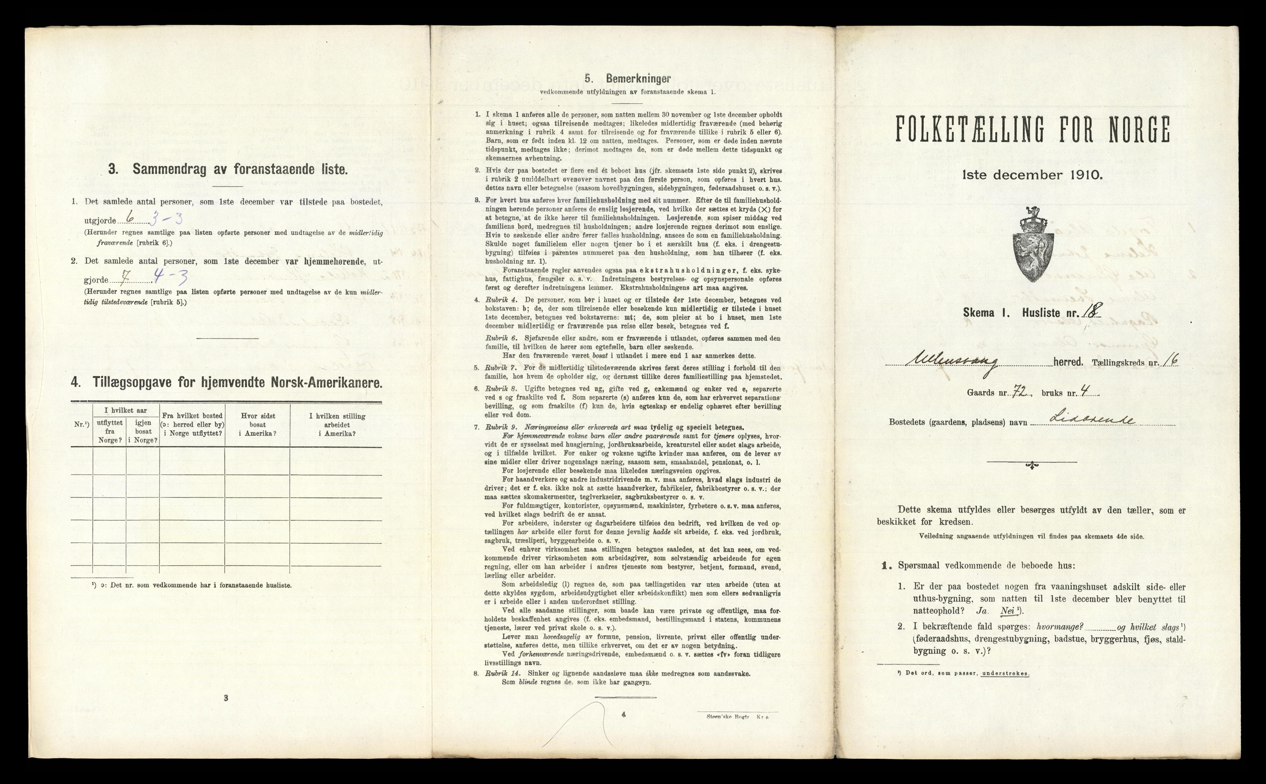 RA, Folketelling 1910 for 1230 Ullensvang herred, 1910, s. 2001