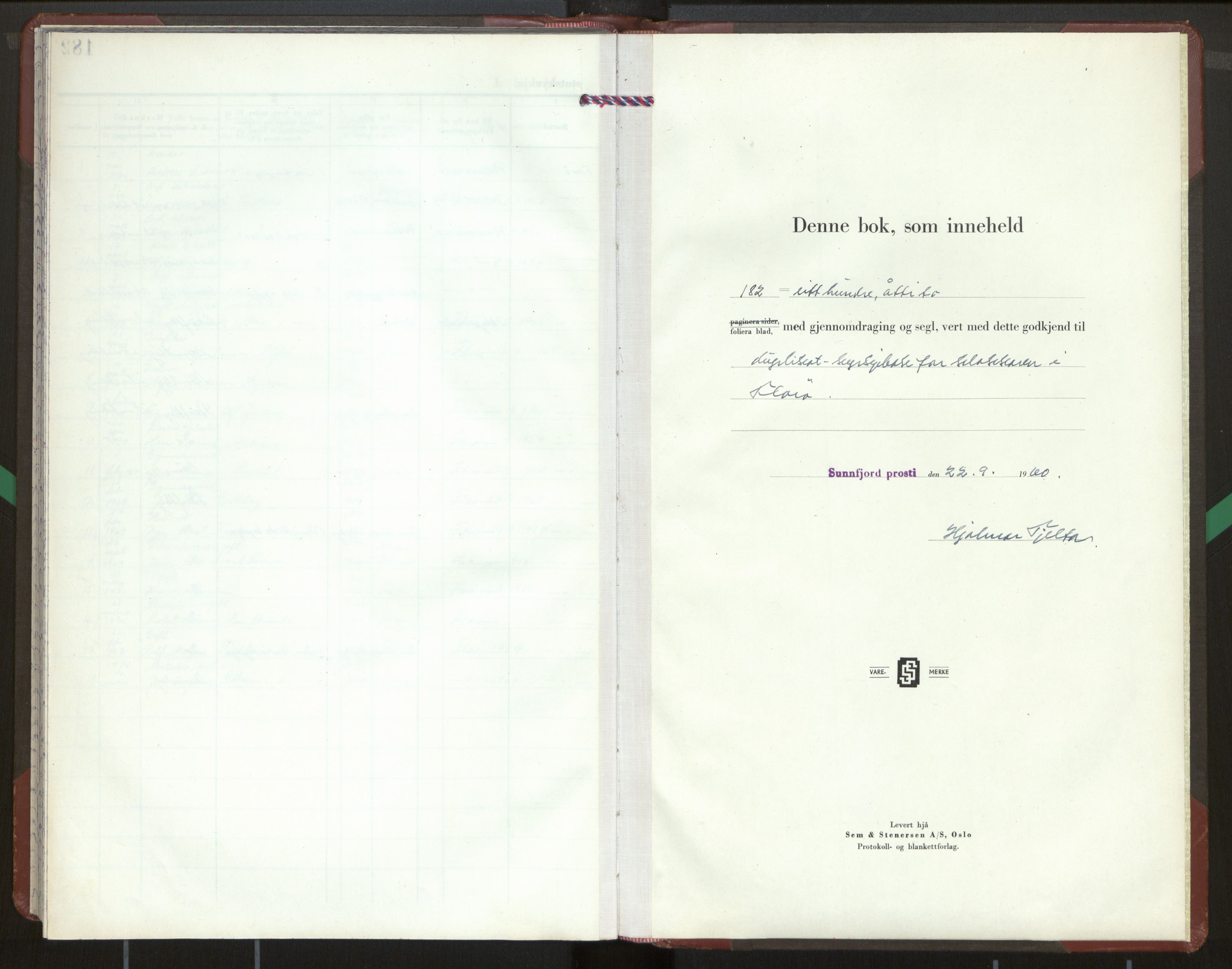 Kinn sokneprestembete, SAB/A-80801/H/Hab/Habb/L0002: Klokkerbok nr. B 2, 1959-1971