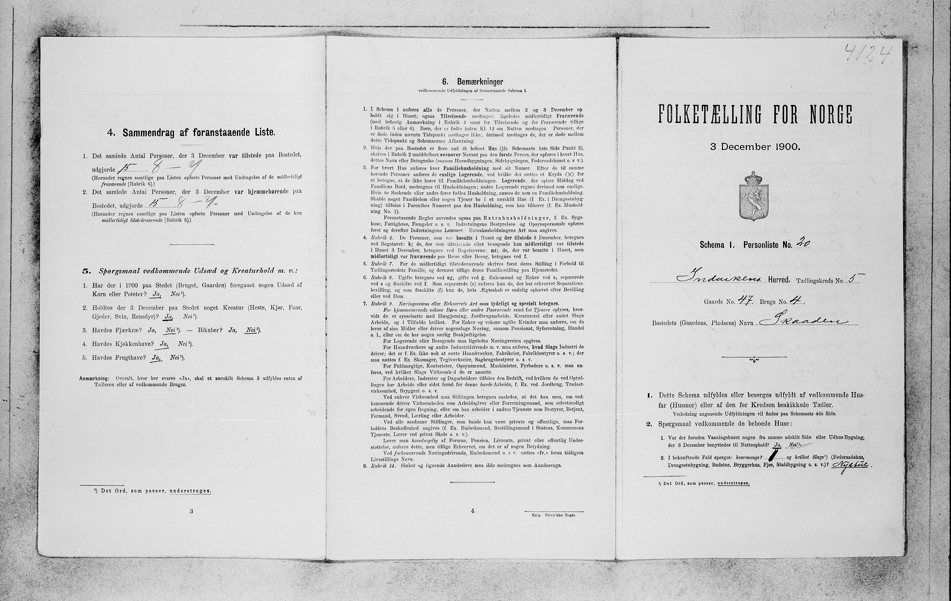 SAB, Folketelling 1900 for 1447 Innvik herred, 1900, s. 471