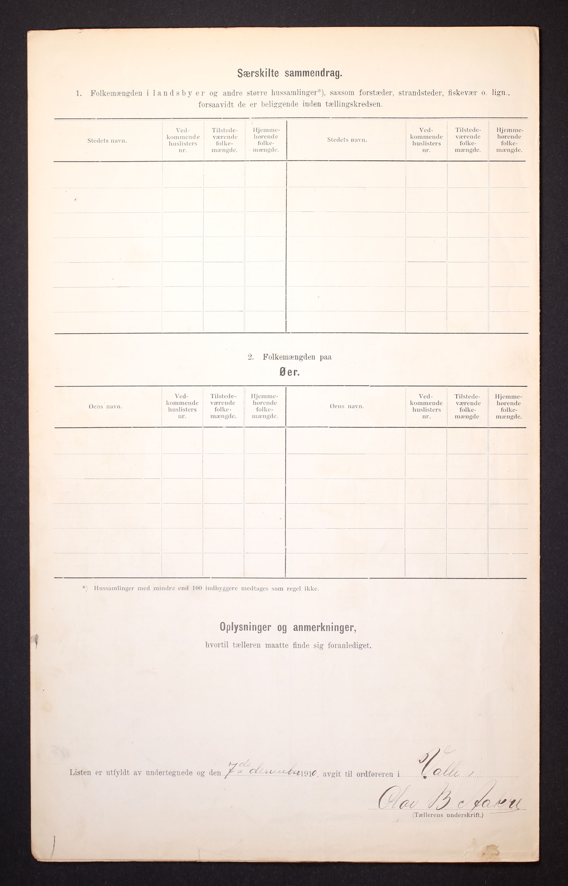RA, Folketelling 1910 for 0940 Valle herred, 1910, s. 12