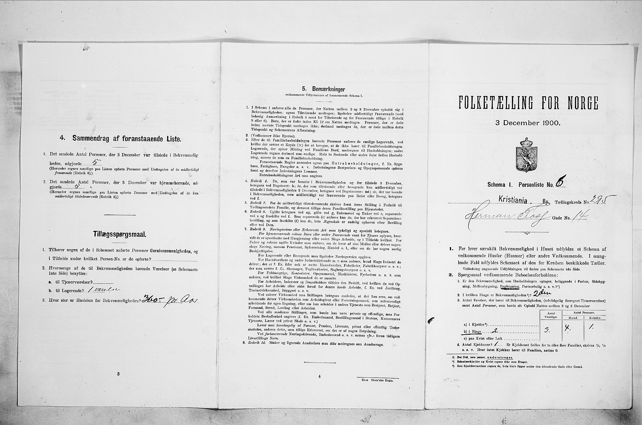 SAO, Folketelling 1900 for 0301 Kristiania kjøpstad, 1900, s. 36583