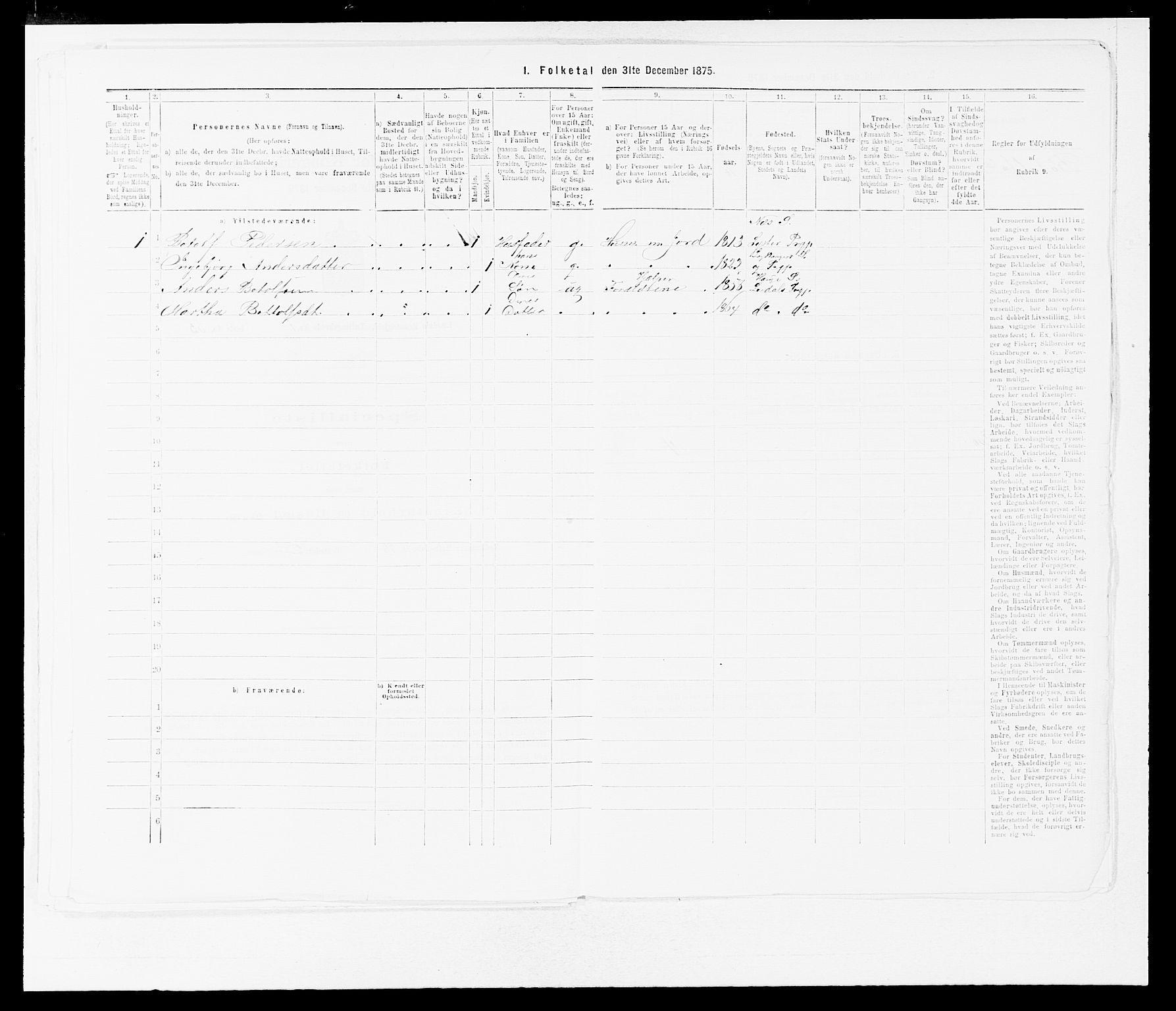 SAB, Folketelling 1875 for 1422P Lærdal prestegjeld, 1875, s. 130