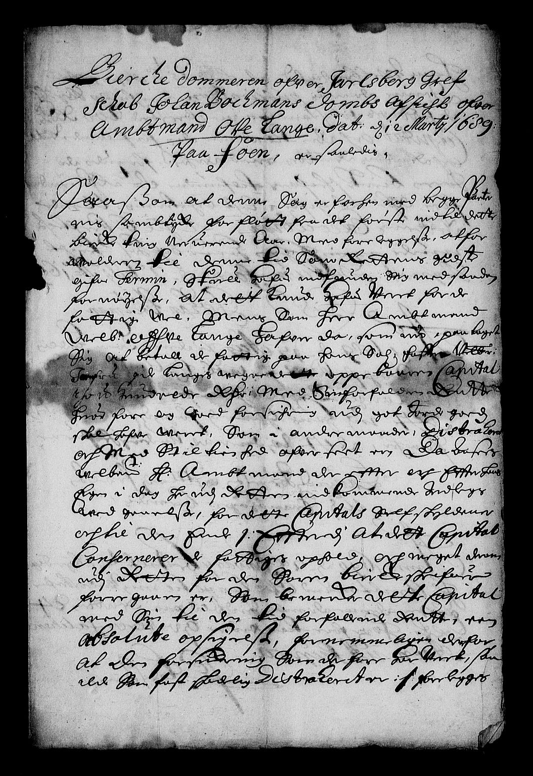 Stattholderembetet 1572-1771, RA/EA-2870/Af/L0004: Avskrifter av vedlegg til originale supplikker, nummerert i samsvar med supplikkbøkene, 1691-1694, s. 71