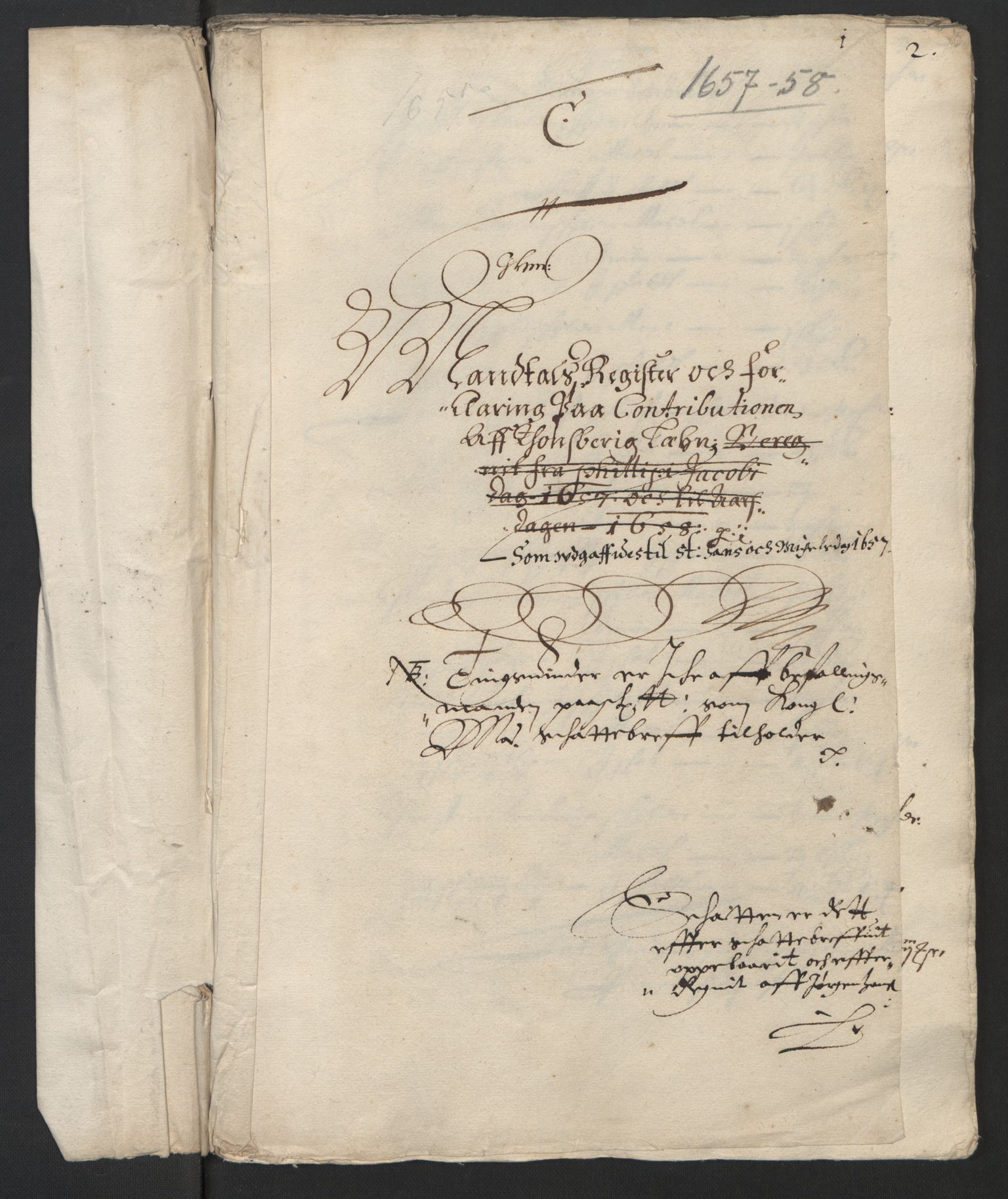 Rentekammeret inntil 1814, Reviderte regnskaper, Lensregnskaper, RA/EA-5023/R/Rb/Rbo/L0033: Tønsberg len, 1655-1658