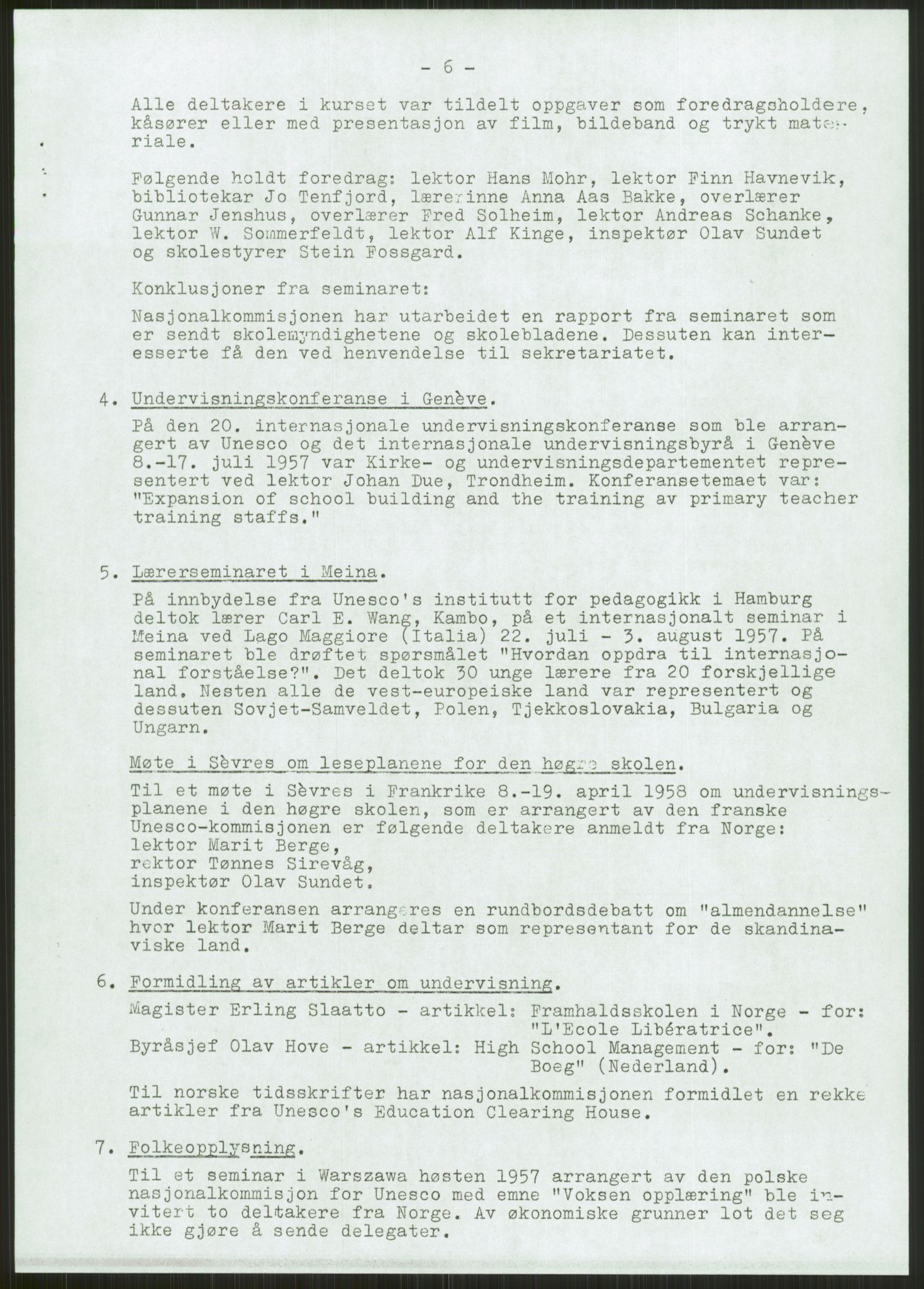 Den norske nasjonalkommisjonen for UNESCO, AV/RA-S-1730/A/Ad/L0001: --, 1953-1981