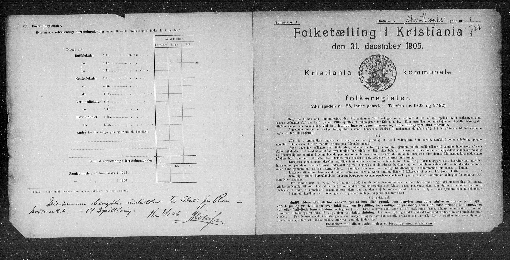 OBA, Kommunal folketelling 31.12.1905 for Kristiania kjøpstad, 1905, s. 6153