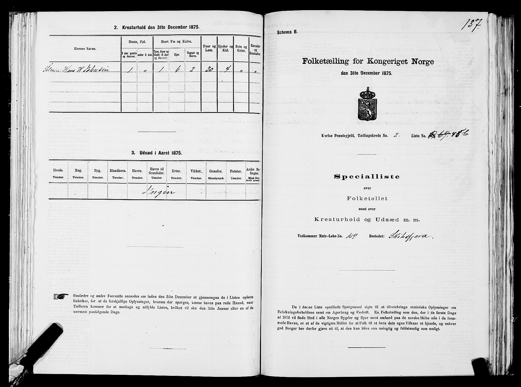 SATØ, Folketelling 1875 for 1936P Karlsøy prestegjeld, 1875, s. 2137