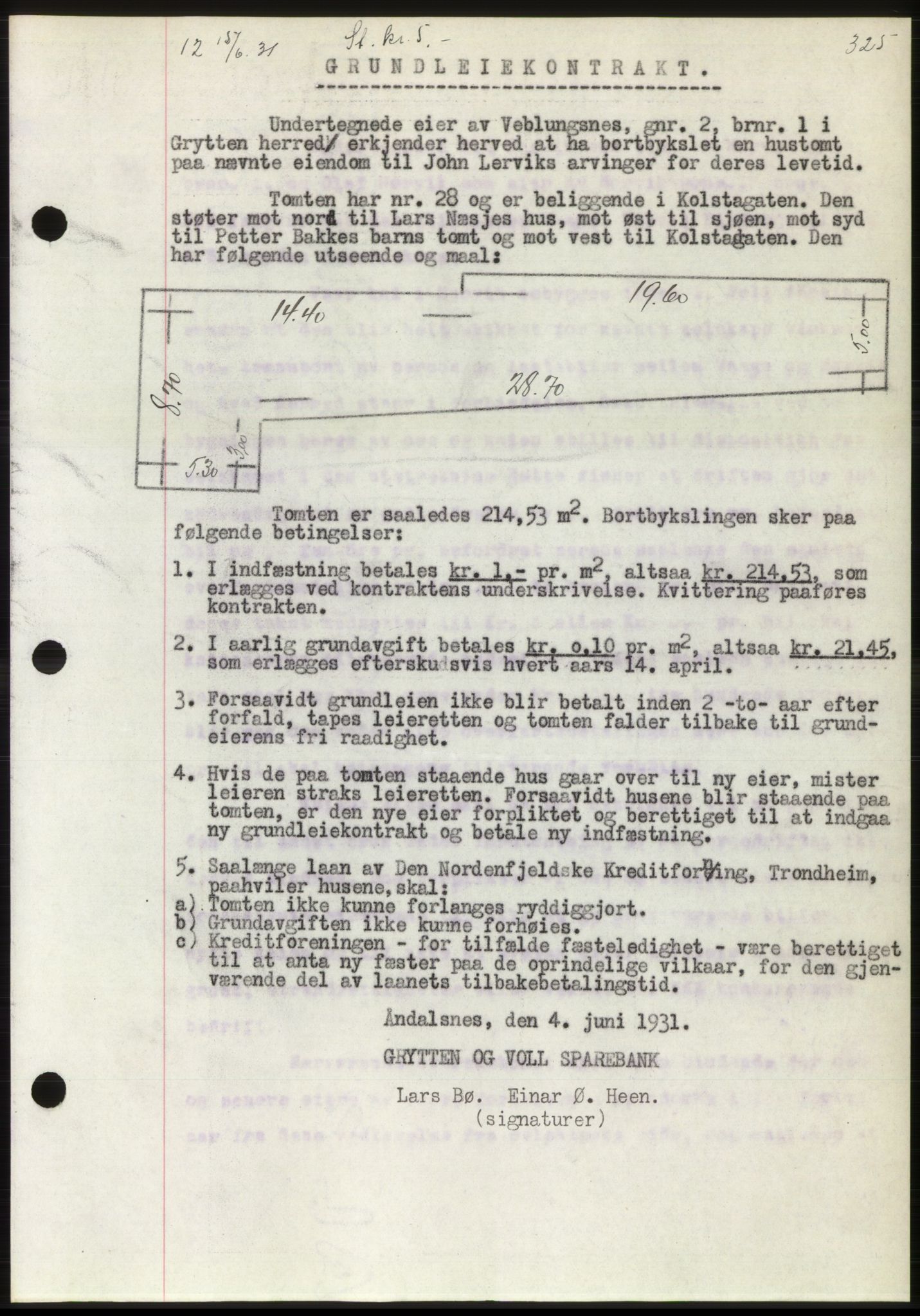 Romsdal sorenskriveri, AV/SAT-A-4149/1/2/2C/L0059: Pantebok nr. 53, 1931-1931, Tingl.dato: 15.06.1931