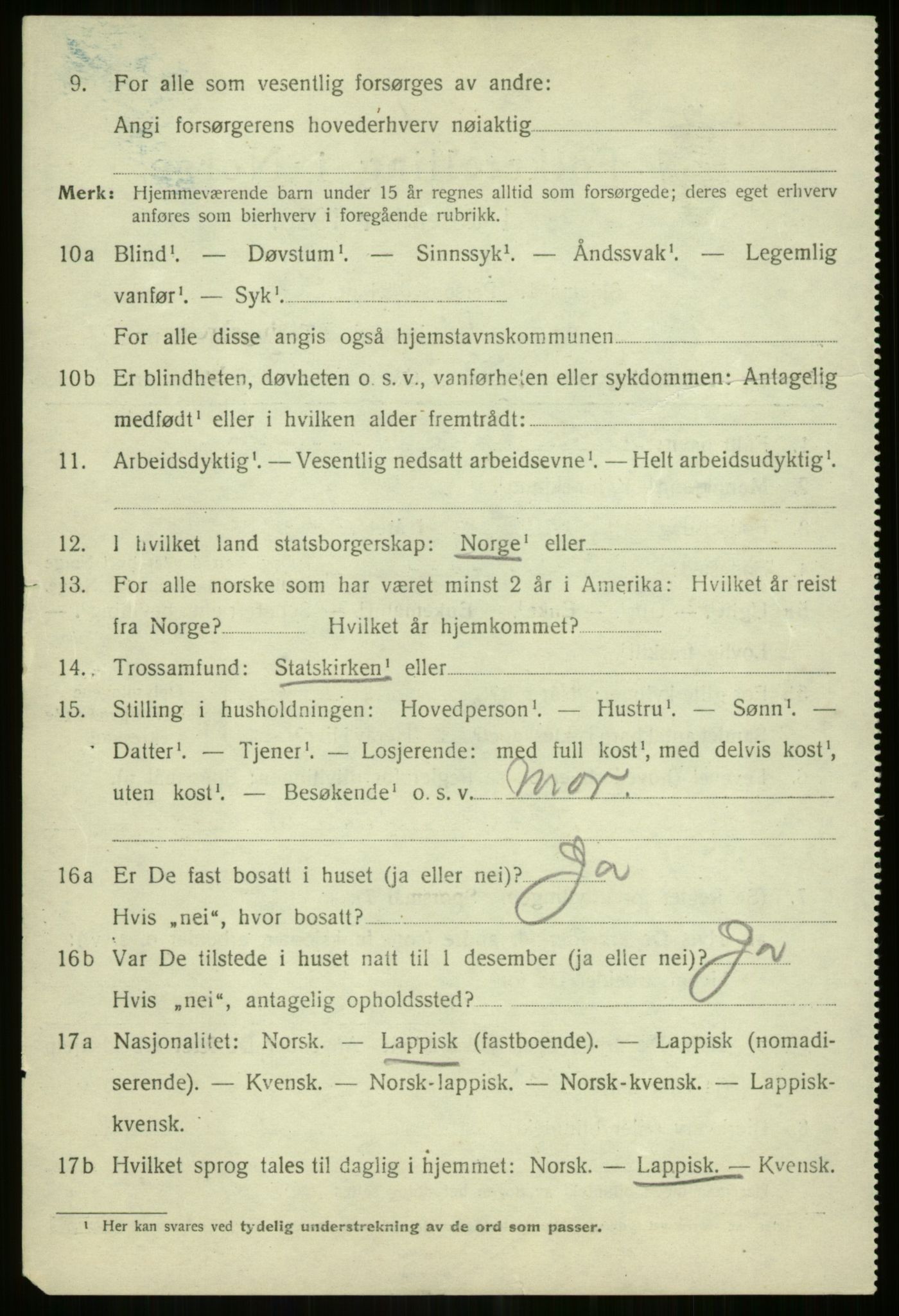 SATØ, Folketelling 1920 for 1938 Lyngen herred, 1920, s. 6591