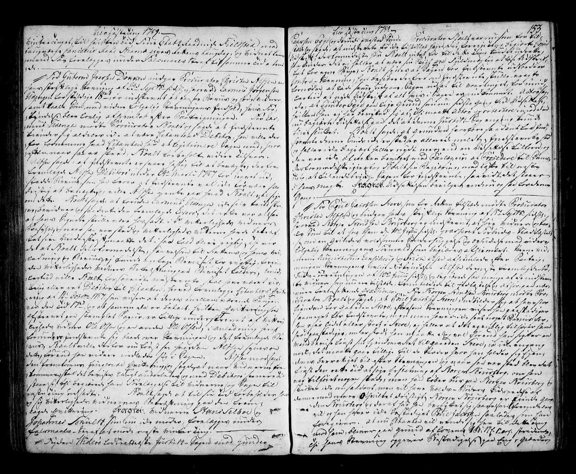 Lier, Røyken og Hurum sorenskriveri, AV/SAKO-A-89/F/Fa/L0059: Tingbok, 1788-1794, s. 153
