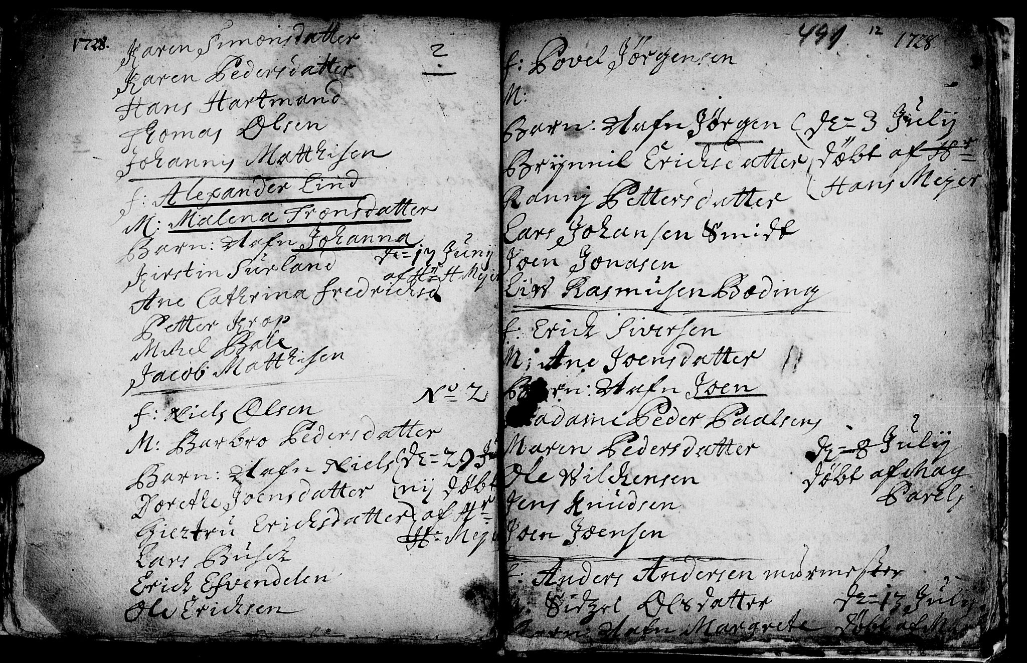 Ministerialprotokoller, klokkerbøker og fødselsregistre - Sør-Trøndelag, SAT/A-1456/601/L0035: Ministerialbok nr. 601A03, 1713-1728, s. 491