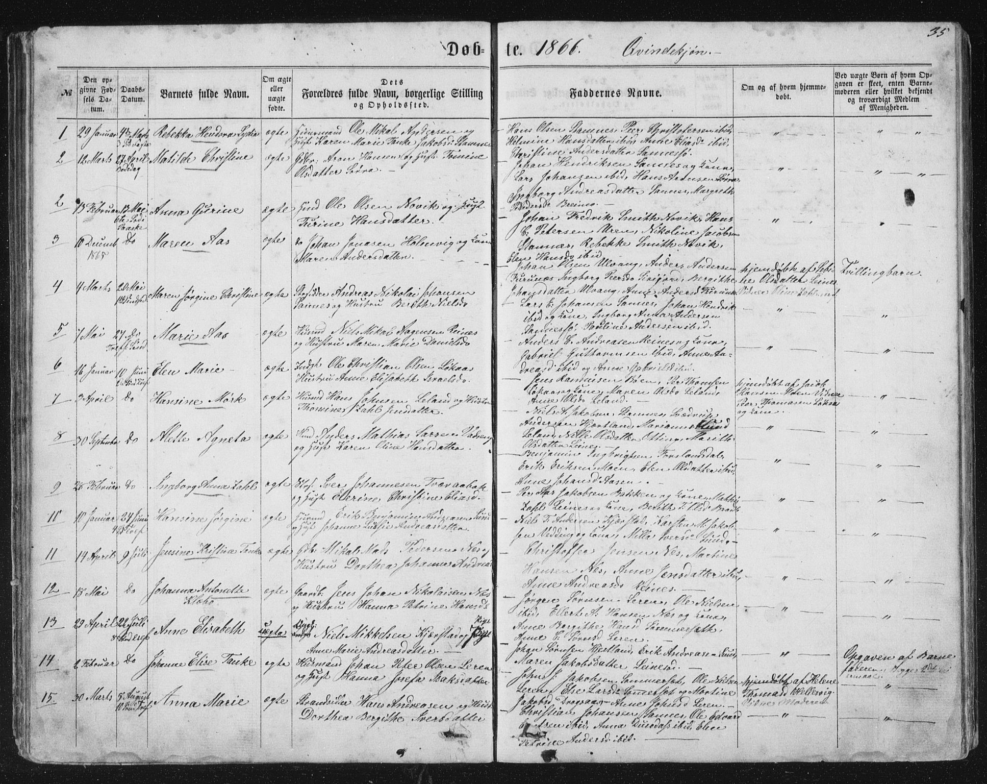 Ministerialprotokoller, klokkerbøker og fødselsregistre - Nordland, AV/SAT-A-1459/831/L0476: Klokkerbok nr. 831C03, 1866-1877, s. 35