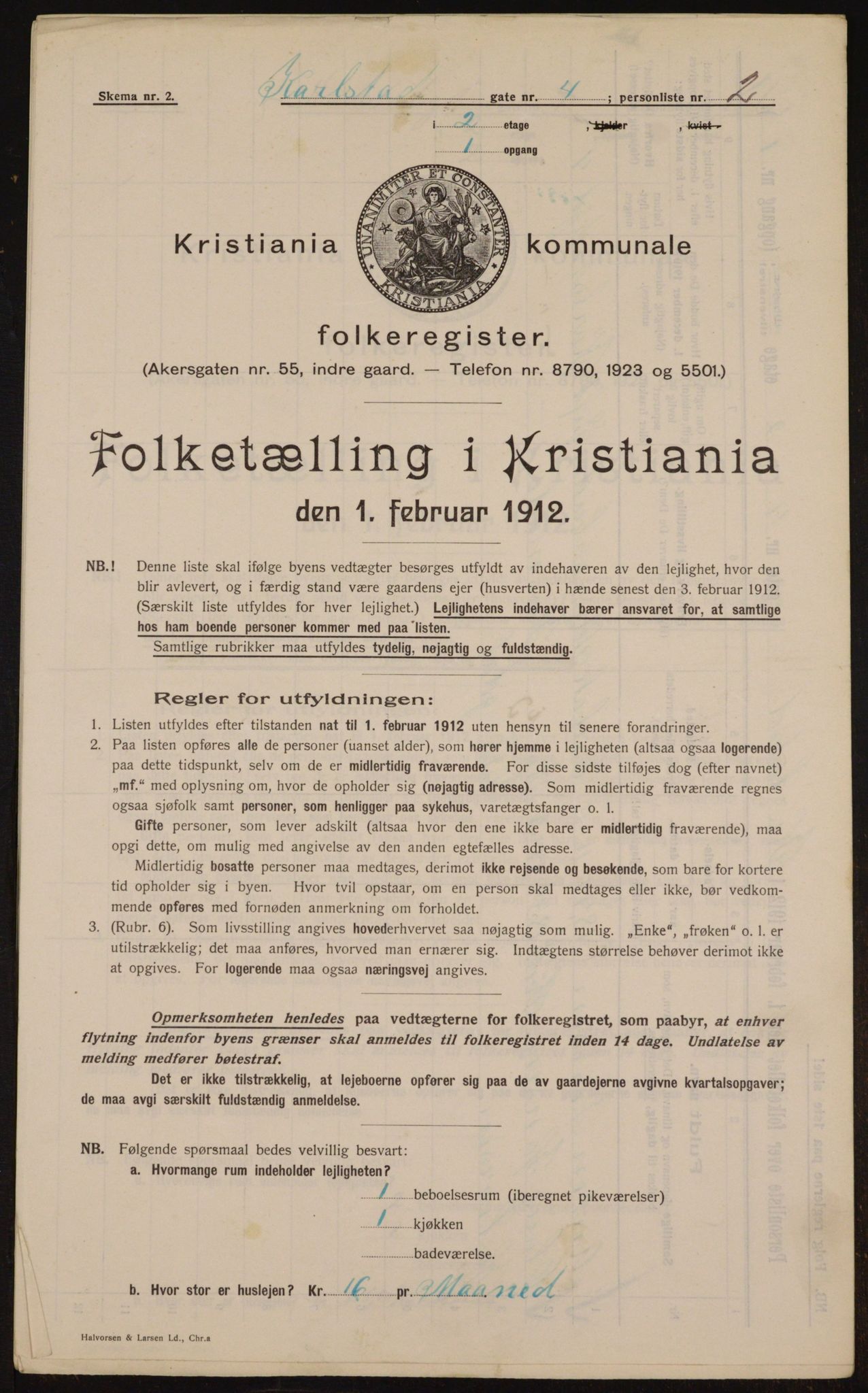 OBA, Kommunal folketelling 1.2.1912 for Kristiania, 1912, s. 49287