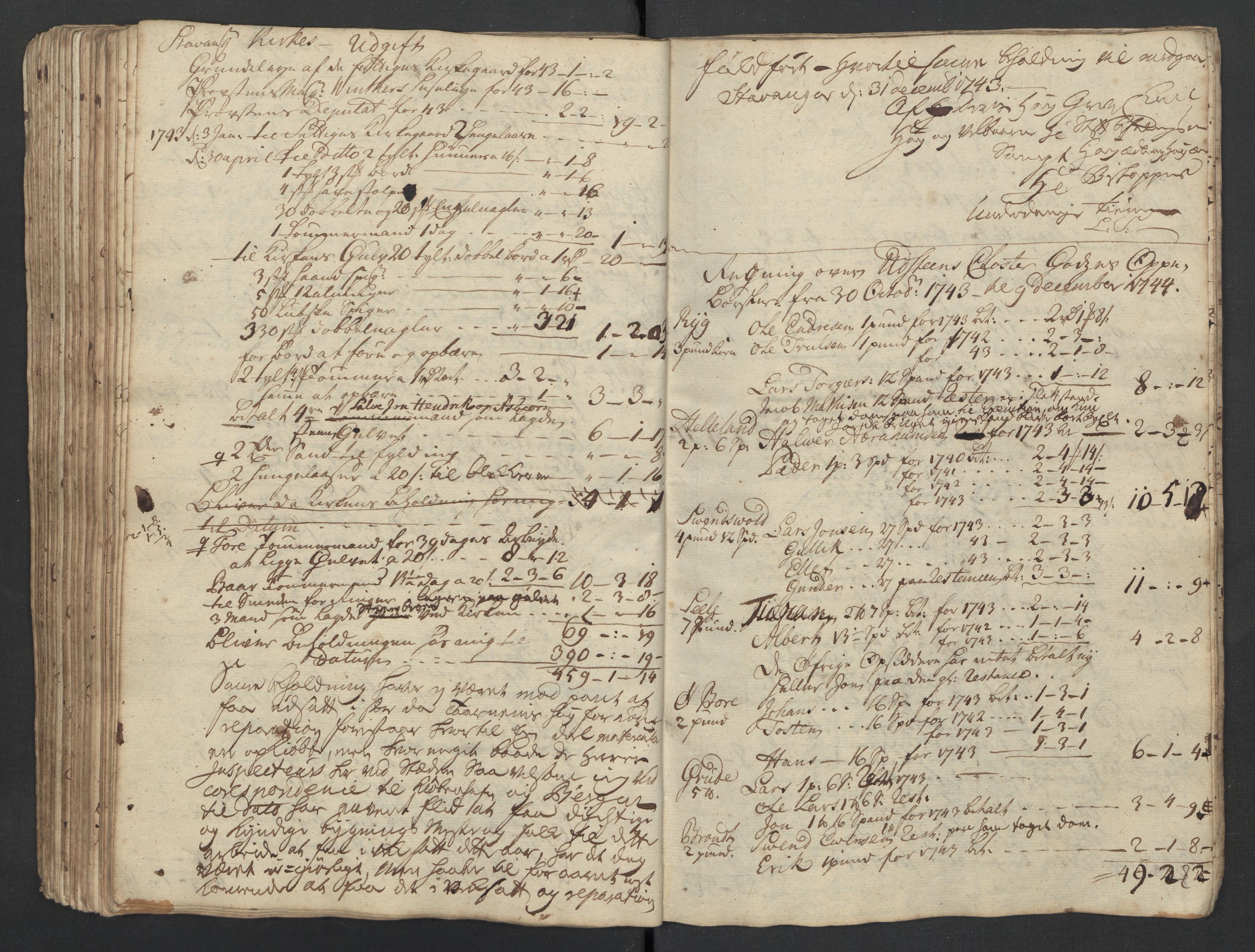 Pa 0119 - Smith, Lauritz Andersen og Lauritz Lauritzen, SAST/A-100231/O/L0001: Kopibøker m.m., 1740-1745, s. 128