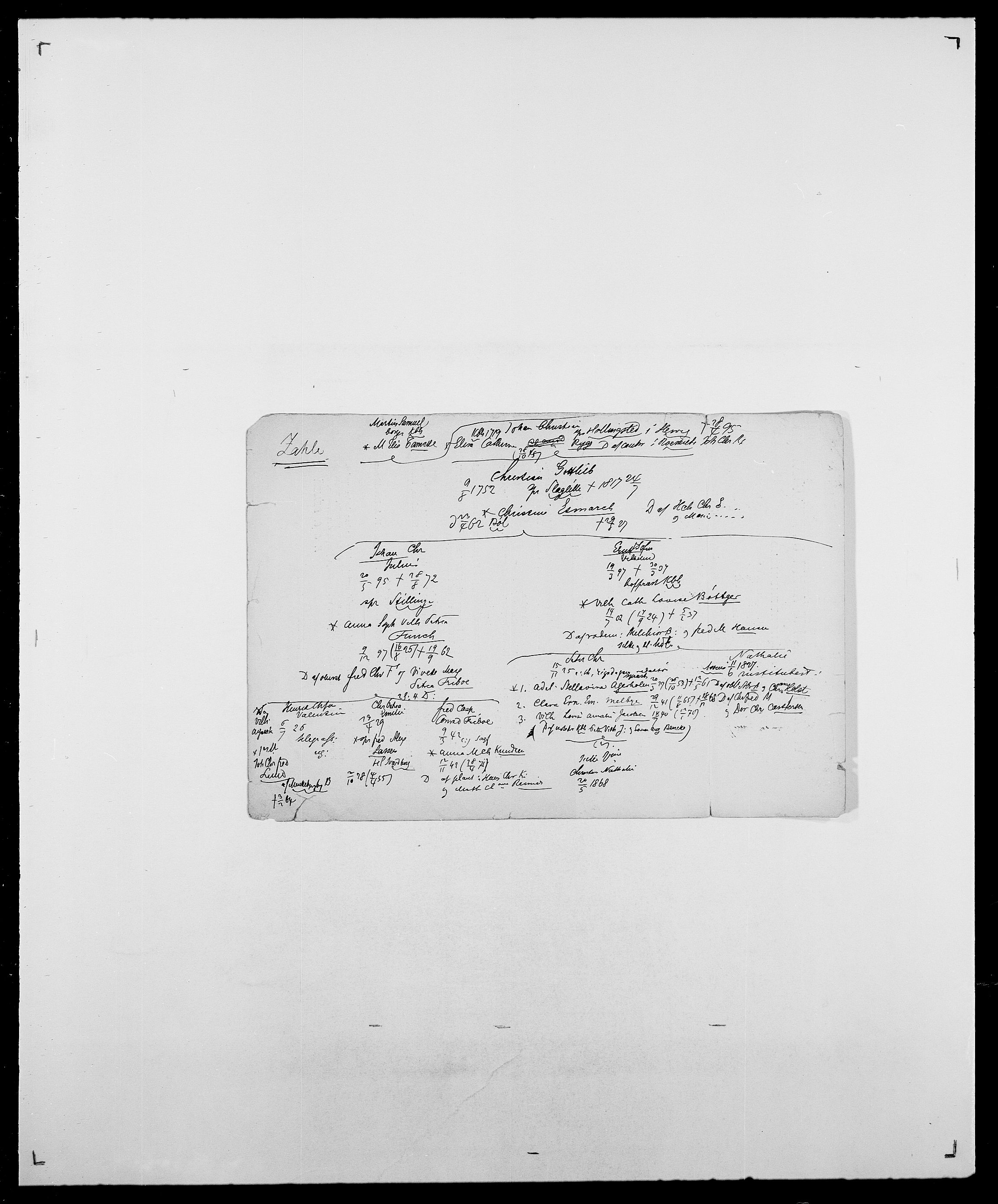 Delgobe, Charles Antoine - samling, AV/SAO-PAO-0038/D/Da/L0043: Wulfsberg - v. Zanten, s. 78