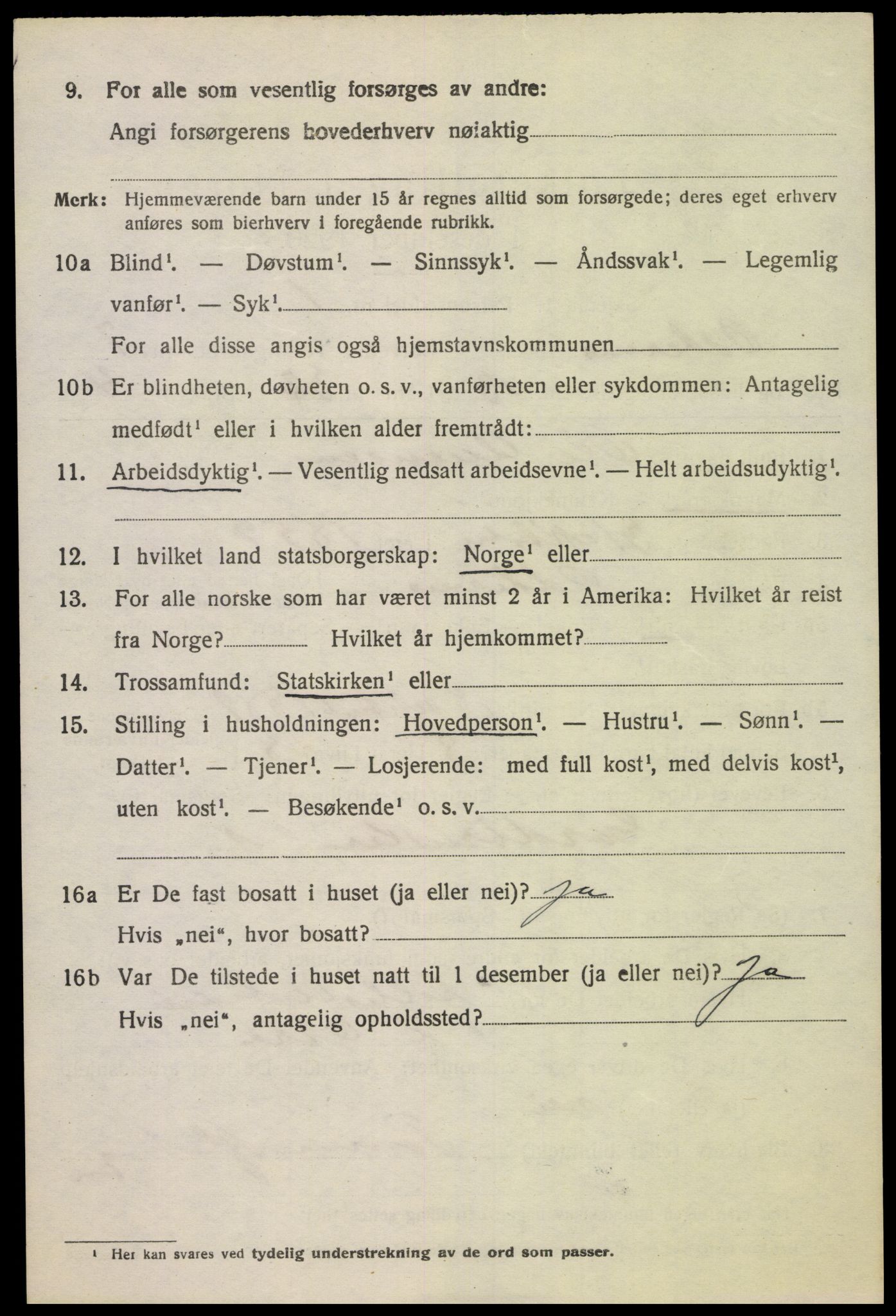 SAK, Folketelling 1920 for 1012 Oddernes herred, 1920, s. 5448