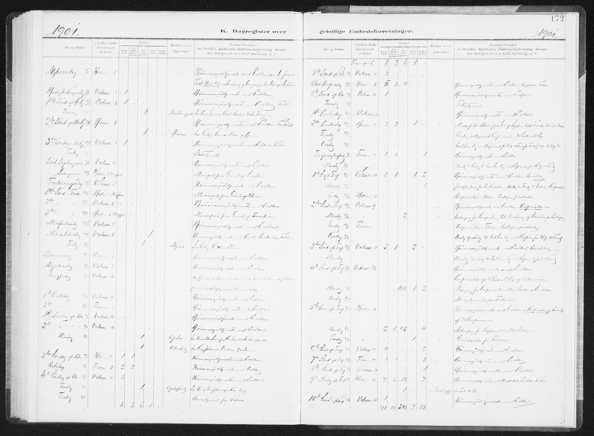 Ministerialprotokoller, klokkerbøker og fødselsregistre - Nordland, SAT/A-1459/810/L0153: Ministerialbok nr. 810A12, 1899-1914, s. 172