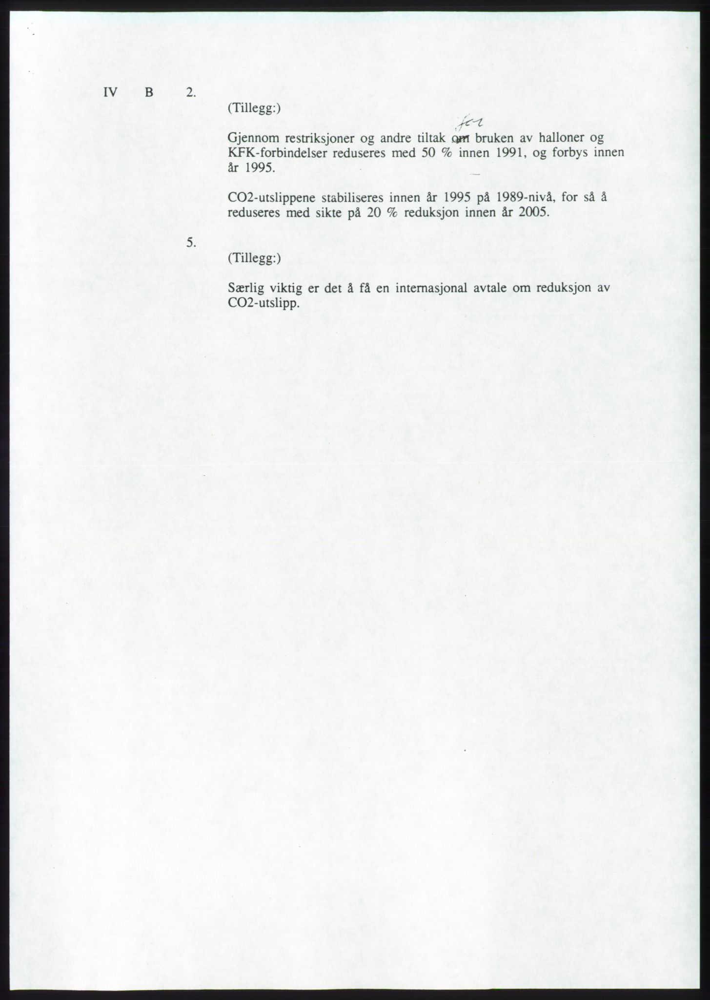 Forhandlingsmøtene 1989 mellom Høyre, KrF og Senterpartiet om dannelse av regjering, AV/RA-PA-0697/A/L0001: Forhandlingsprotokoll med vedlegg, 1989, s. 23