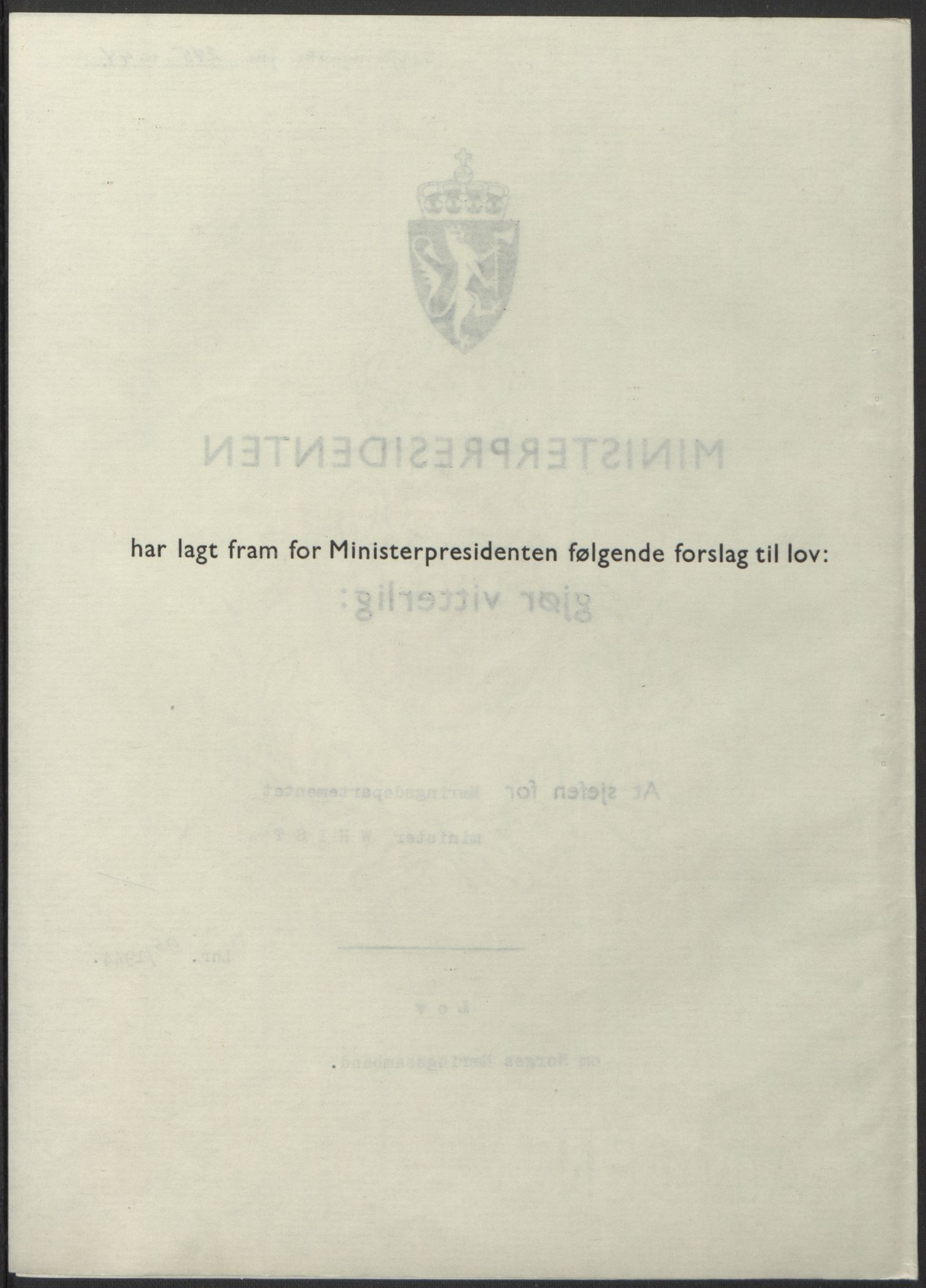 NS-administrasjonen 1940-1945 (Statsrådsekretariatet, de kommisariske statsråder mm), RA/S-4279/D/Db/L0100: Lover, 1944, s. 451