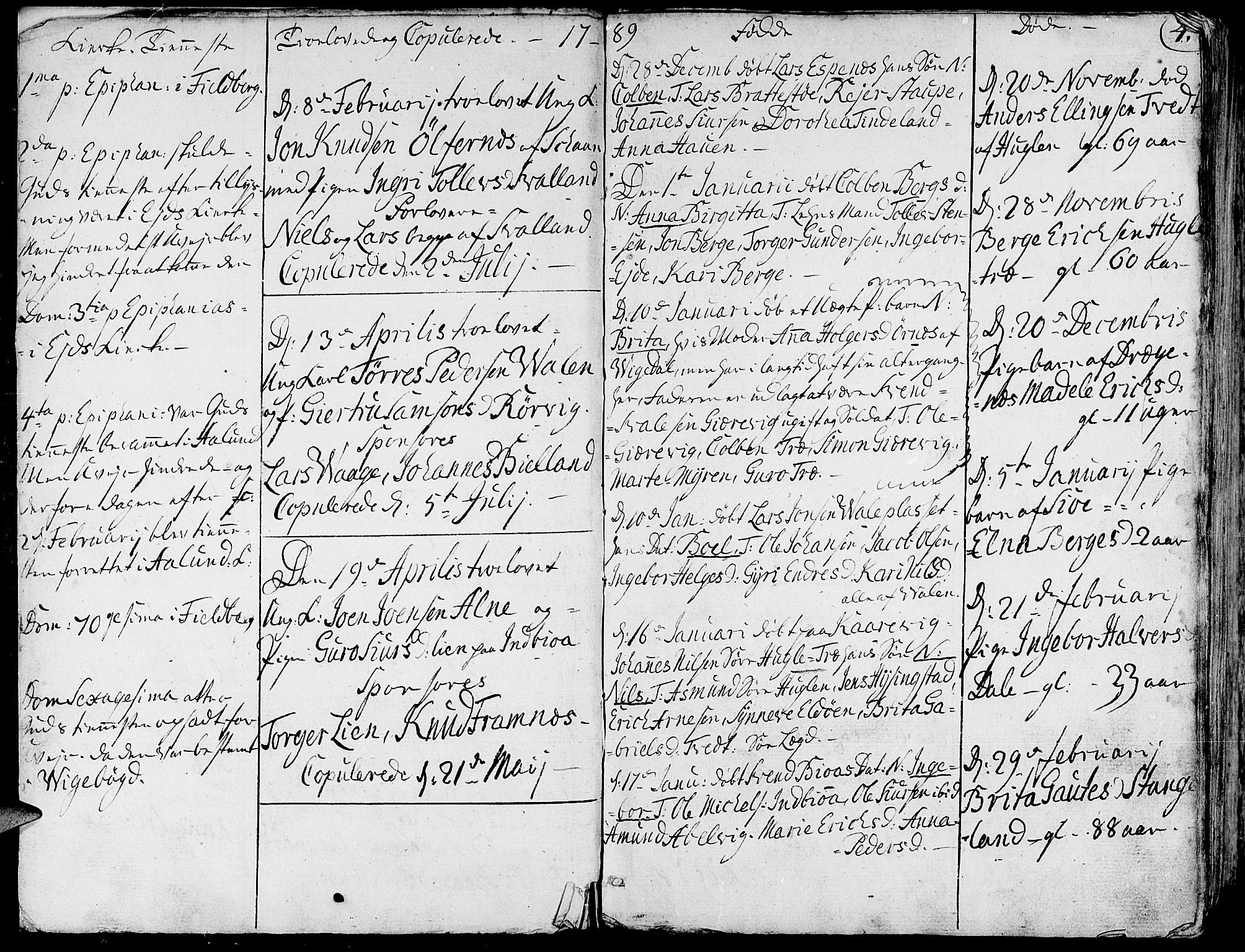 Fjelberg sokneprestembete, SAB/A-75201/H/Haa: Ministerialbok nr. A 3, 1788-1815, s. 4