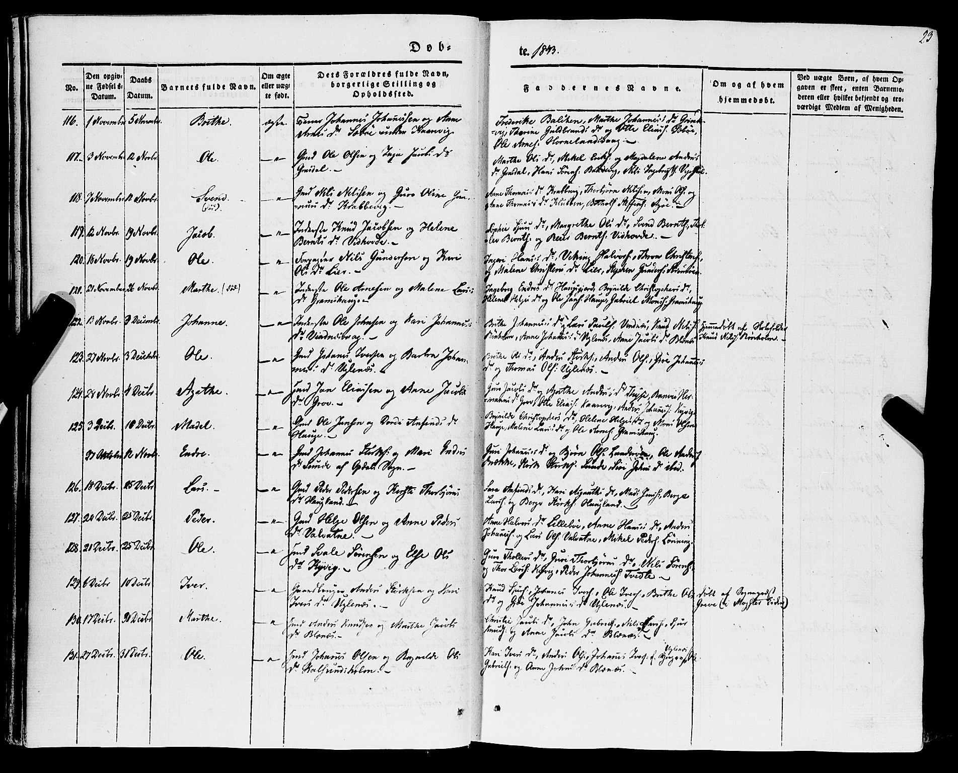 Stord sokneprestembete, AV/SAB-A-78201/H/Haa: Ministerialbok nr. A 7, 1841-1861, s. 23