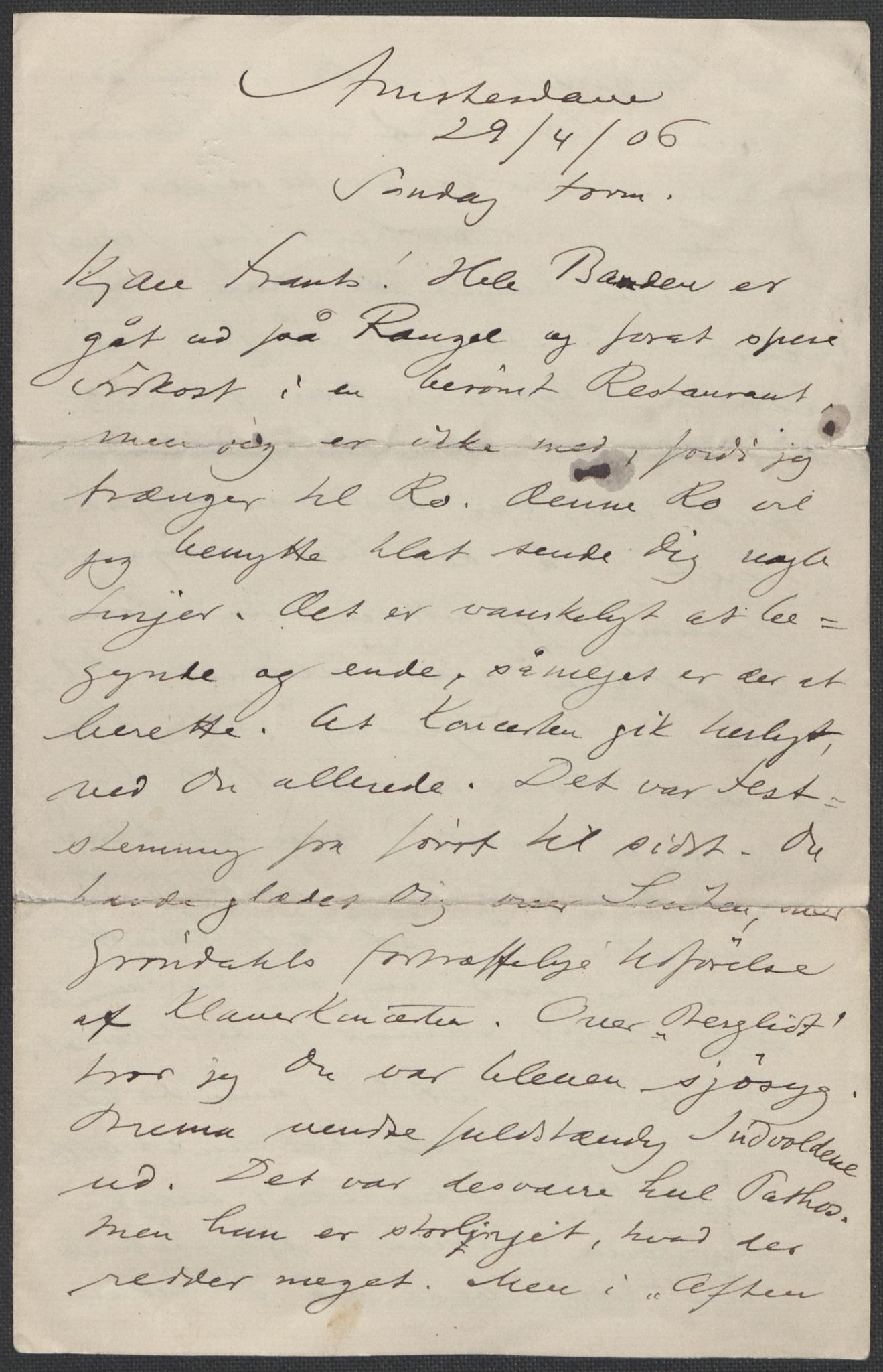 Beyer, Frants, RA/PA-0132/F/L0001: Brev fra Edvard Grieg til Frantz Beyer og "En del optegnelser som kan tjene til kommentar til brevene" av Marie Beyer, 1872-1907, s. 849