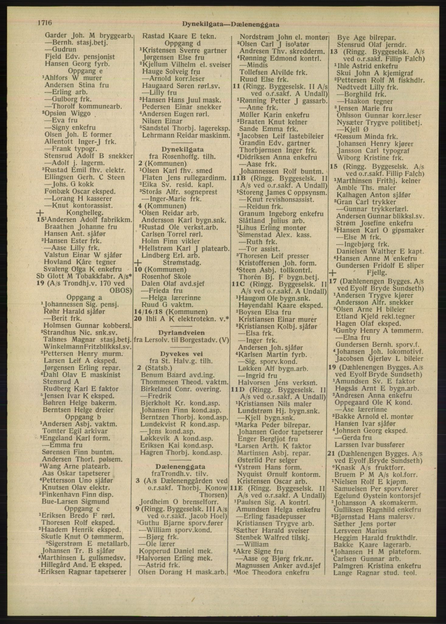 Kristiania/Oslo adressebok, PUBL/-, 1948, s. 1716
