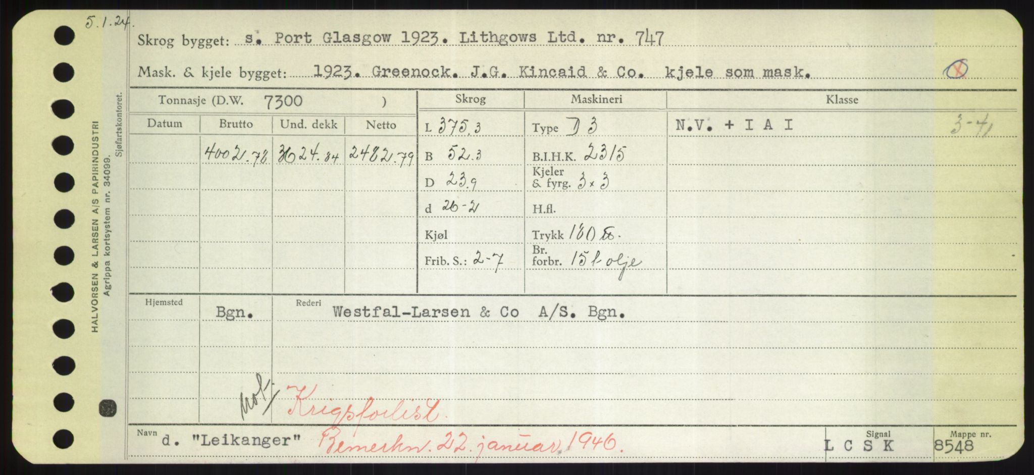 Sjøfartsdirektoratet med forløpere, Skipsmålingen, RA/S-1627/H/Hd/L0022: Fartøy, L-Lia, s. 309