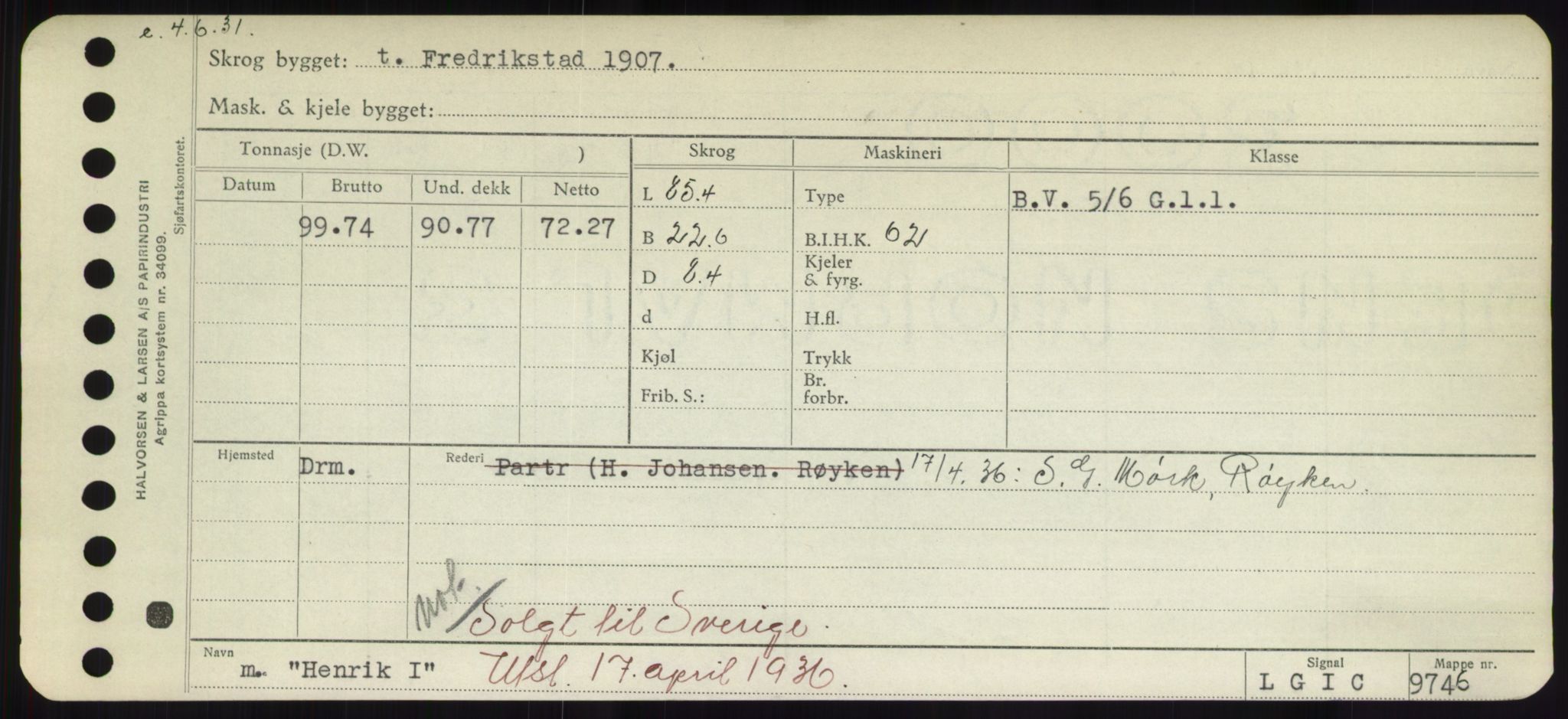 Sjøfartsdirektoratet med forløpere, Skipsmålingen, AV/RA-S-1627/H/Hd/L0015: Fartøy, Havm-Hey, s. 335