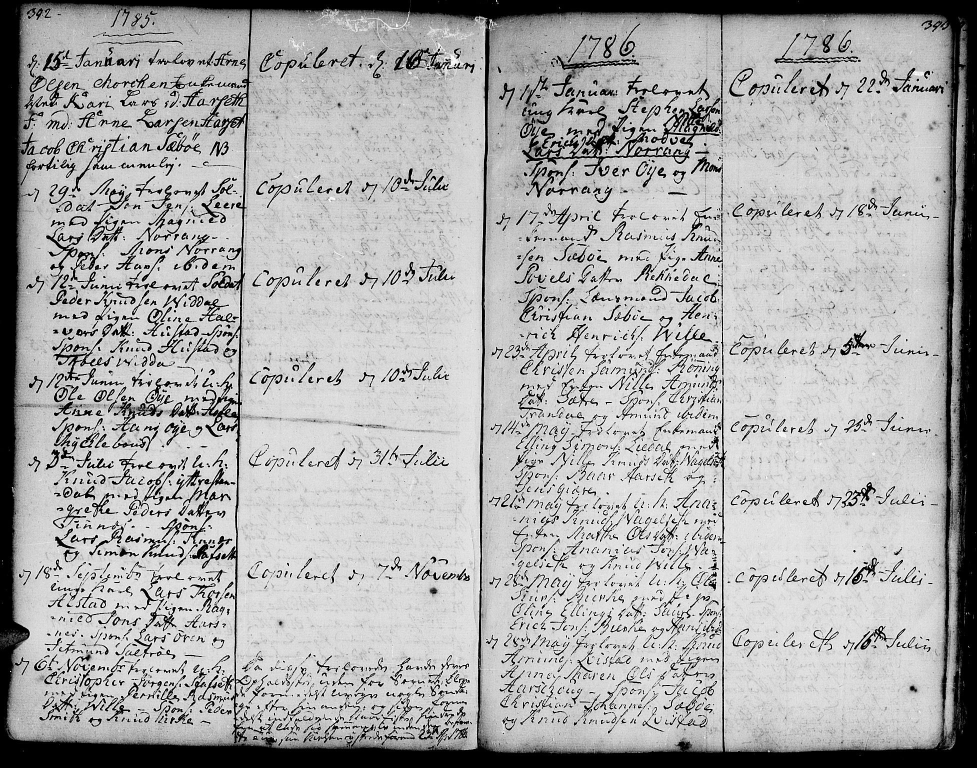 Ministerialprotokoller, klokkerbøker og fødselsregistre - Møre og Romsdal, AV/SAT-A-1454/515/L0206: Ministerialbok nr. 515A02, 1765-1818, s. 392-393