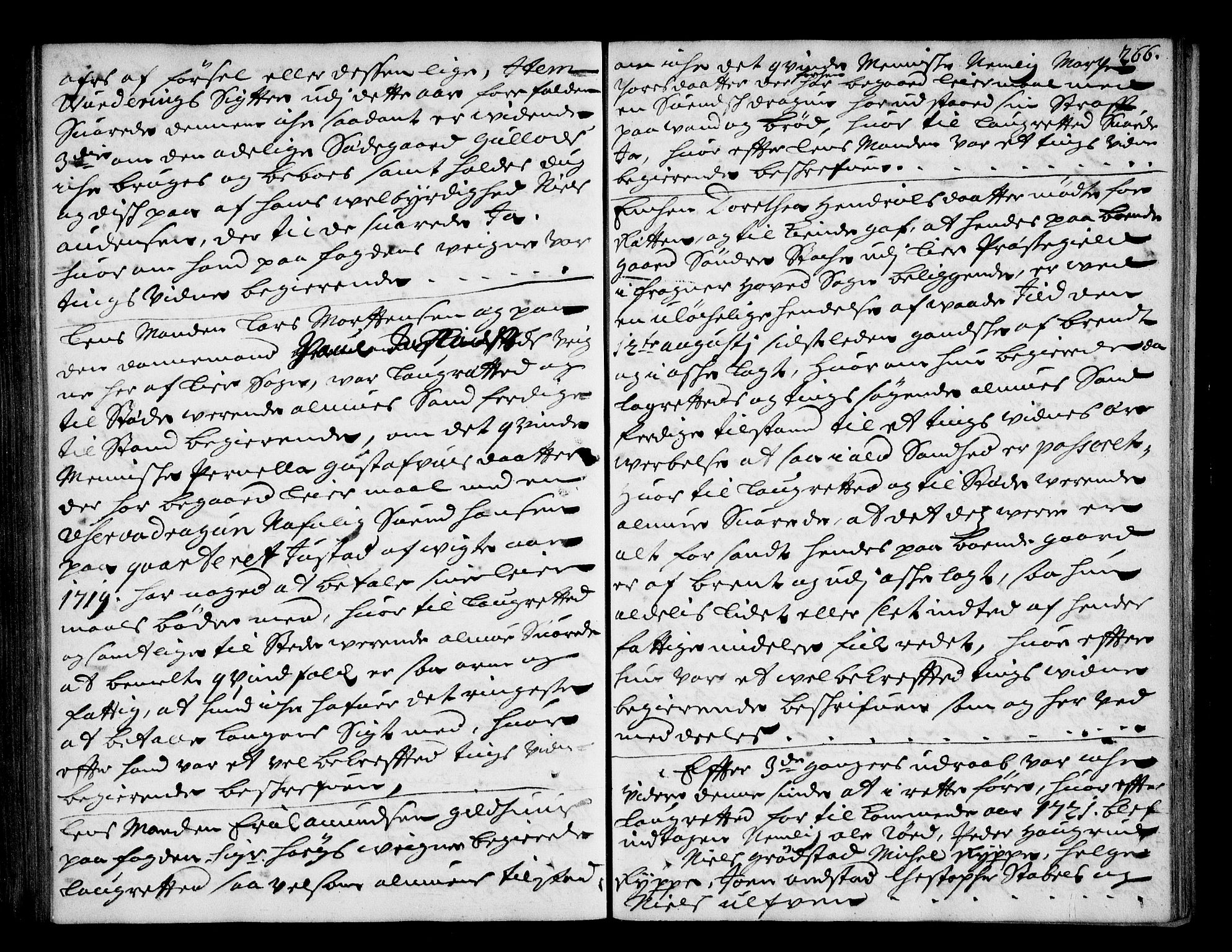 Lier, Røyken og Hurum sorenskriveri, AV/SAKO-A-89/F/Fa/L0044: Tingbok, 1716-1721, s. 266