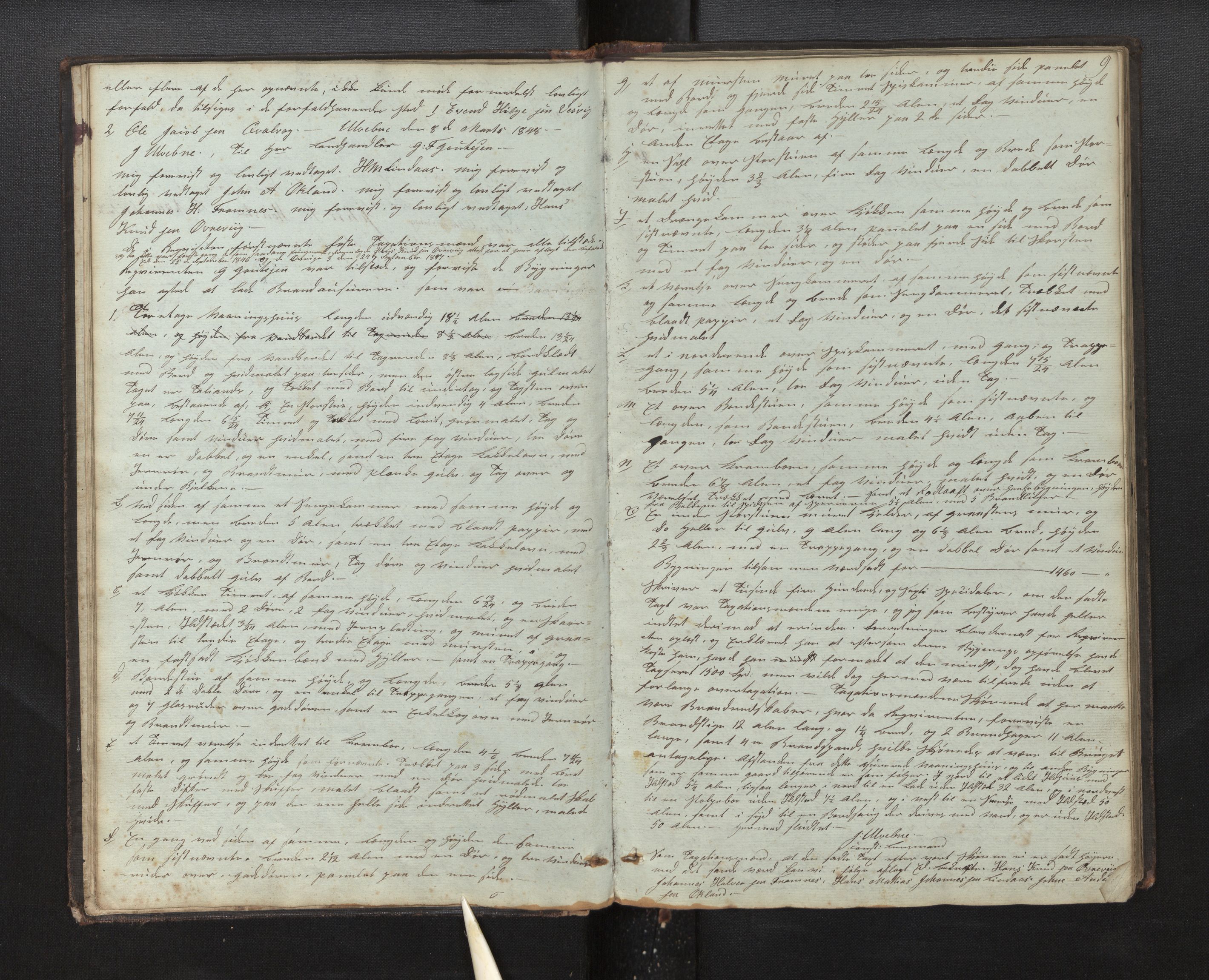 Lensmannen i Sveio, AV/SAB-A-35301/0012/L0001: Branntakstprotokoll, 1846-1874, s. 8b-9a