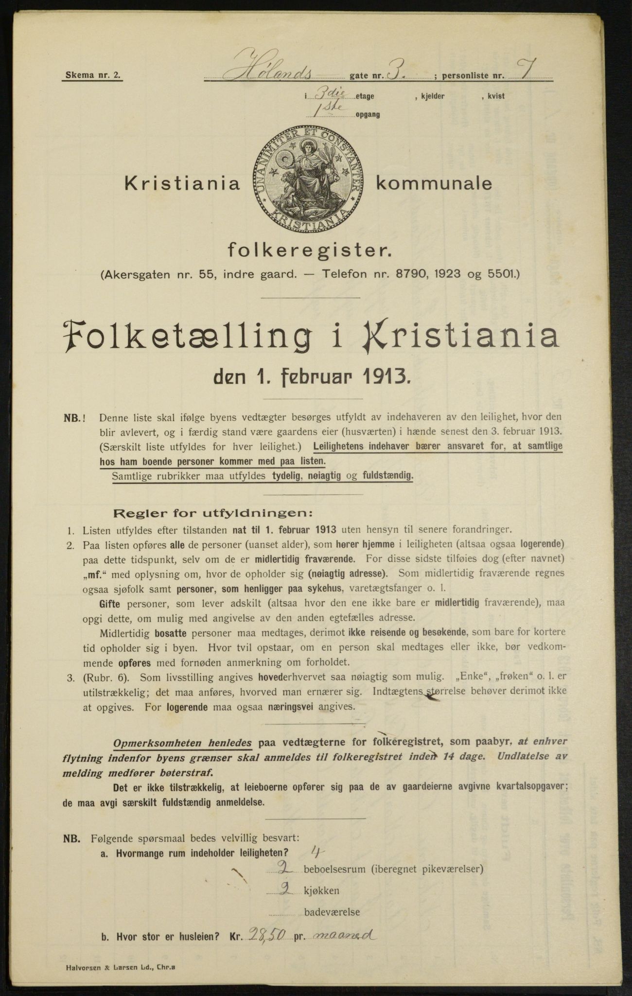 OBA, Kommunal folketelling 1.2.1913 for Kristiania, 1913, s. 42138