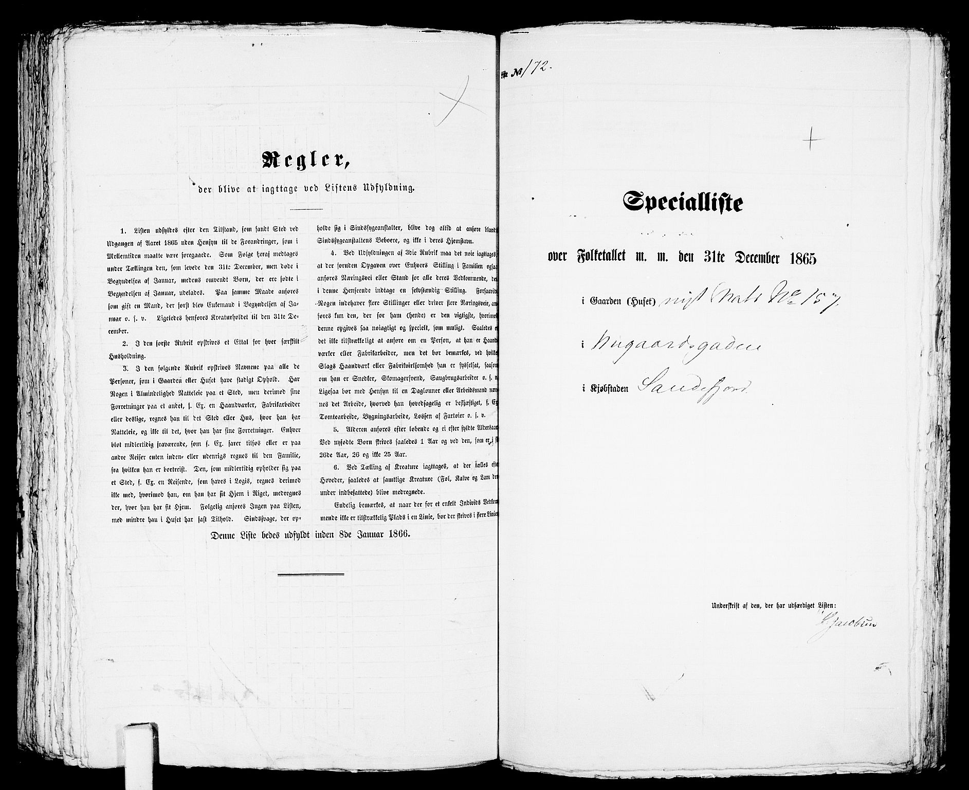 RA, Folketelling 1865 for 0706B Sandeherred prestegjeld, Sandefjord kjøpstad, 1865, s. 353