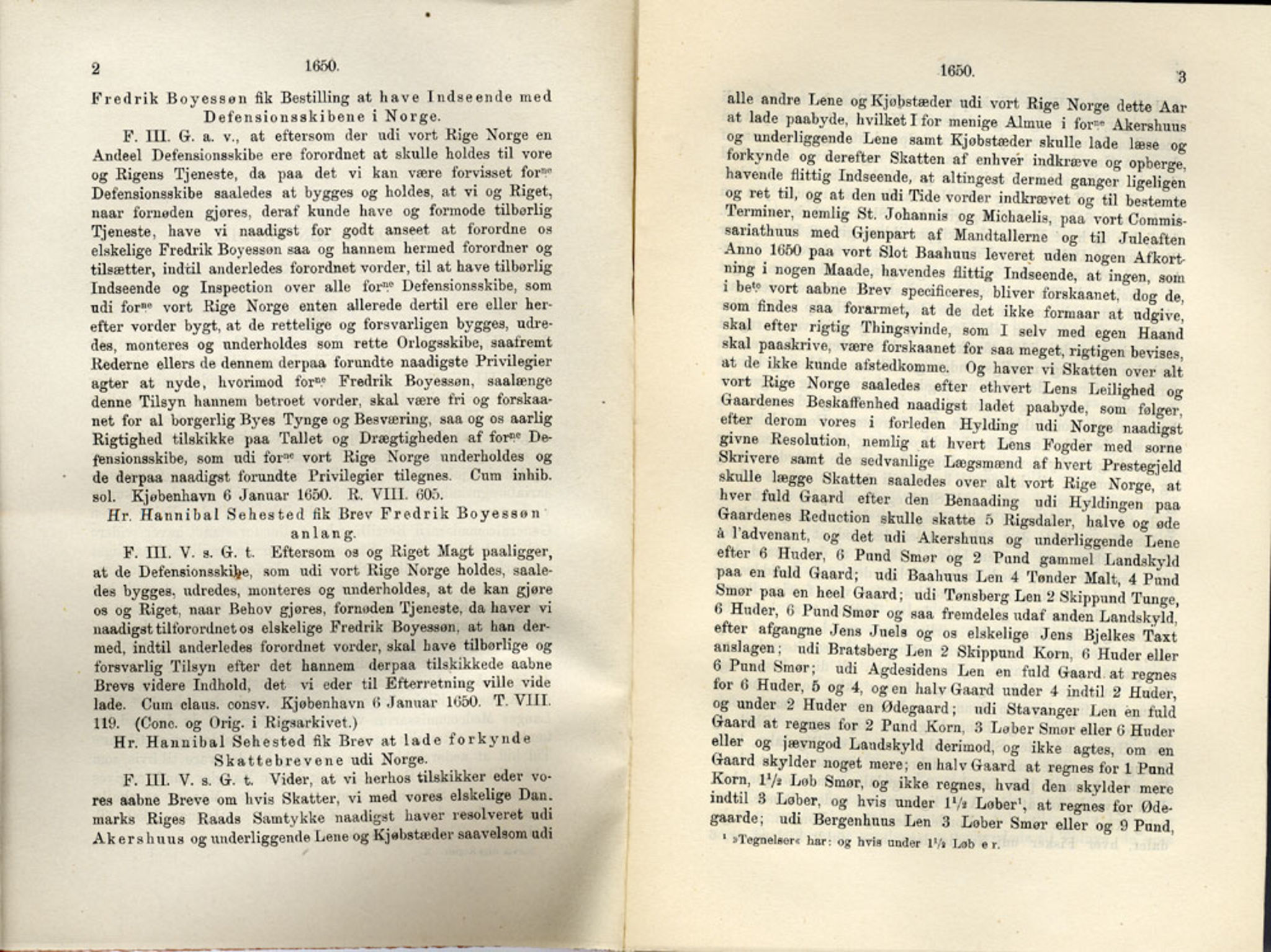 Publikasjoner utgitt av Det Norske Historiske Kildeskriftfond, PUBL/-/-/-: Norske Rigs-Registranter, bind 10, 1650-1653, s. 2-3