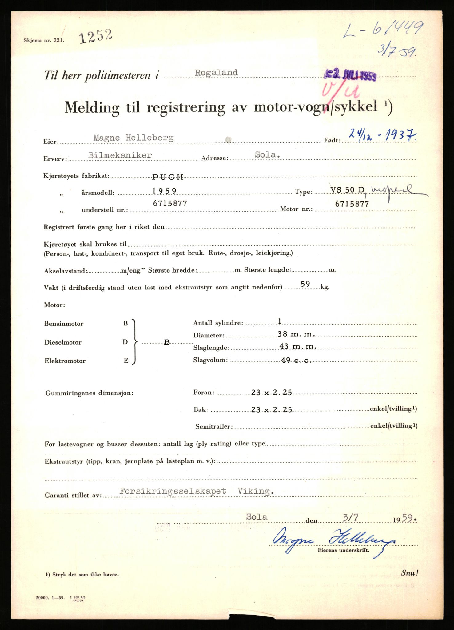 Stavanger trafikkstasjon, AV/SAST-A-101942/0/F/L0061: L-61300 - L-61999, 1930-1971, s. 505