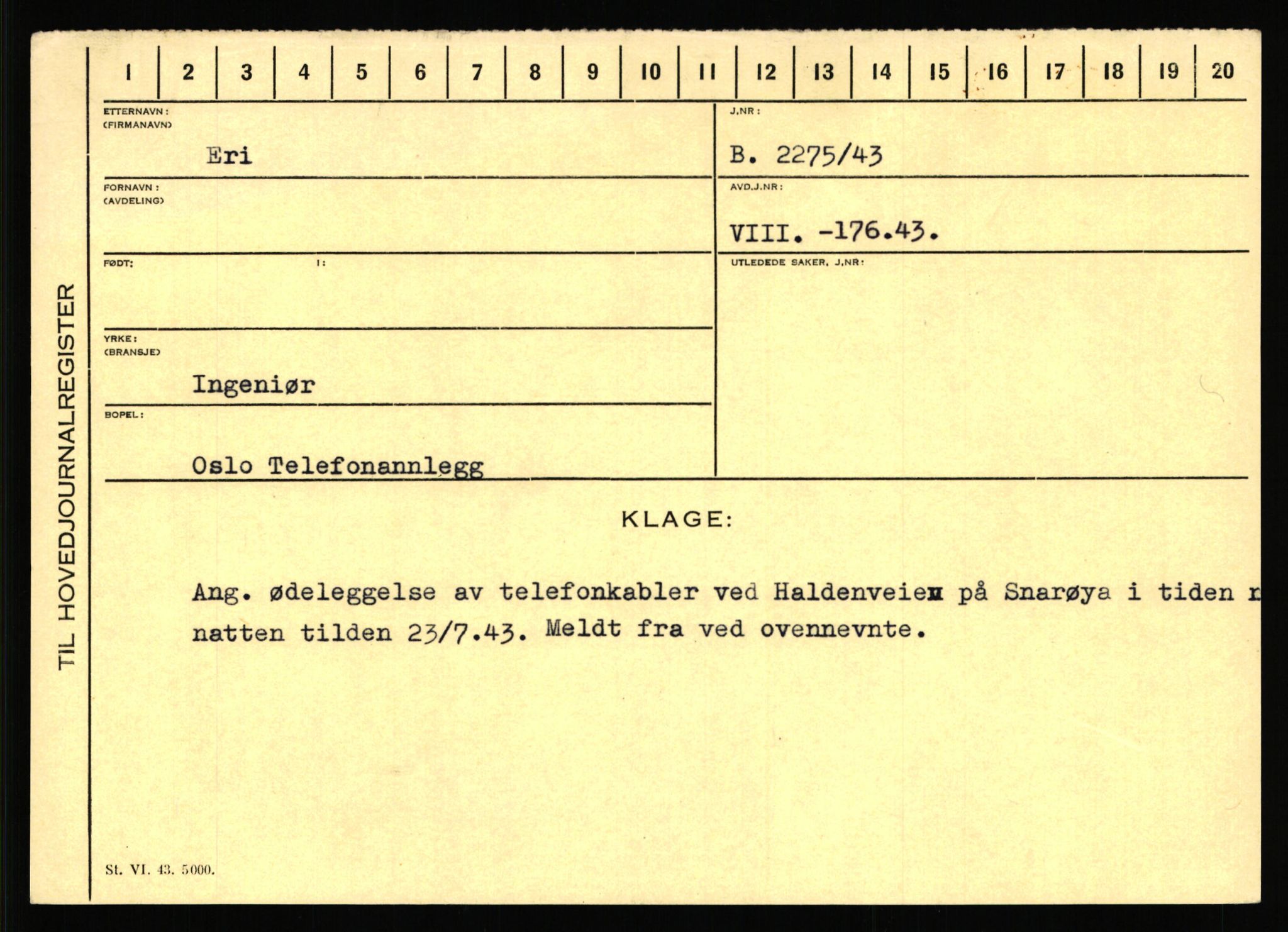 Statspolitiet - Hovedkontoret / Osloavdelingen, AV/RA-S-1329/C/Ca/L0004: Eid - funn av gjenstander	, 1943-1945, s. 1457